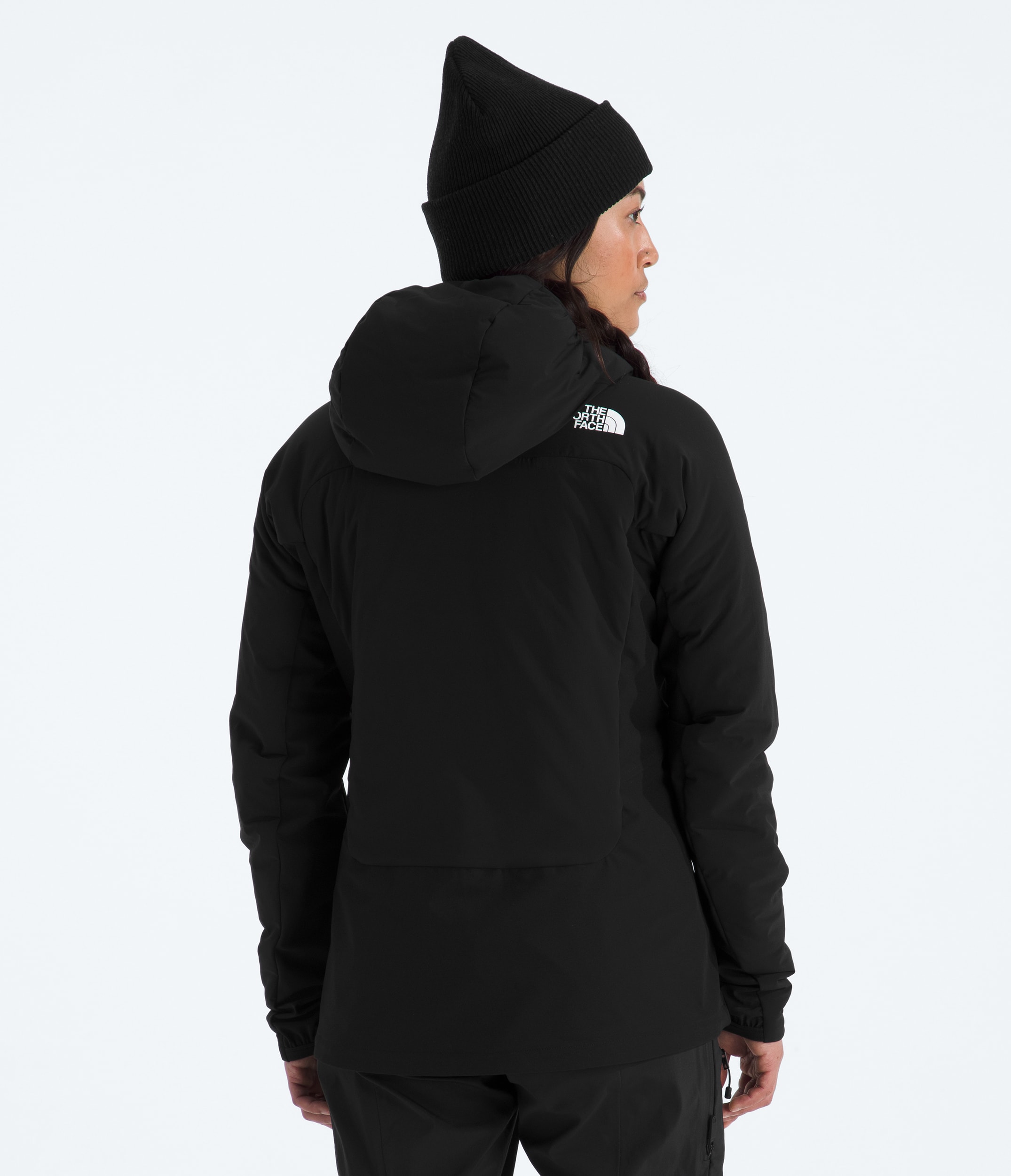 Womens Summit Series Casaval Hybrid Hoodie TNF TNF Black BACK