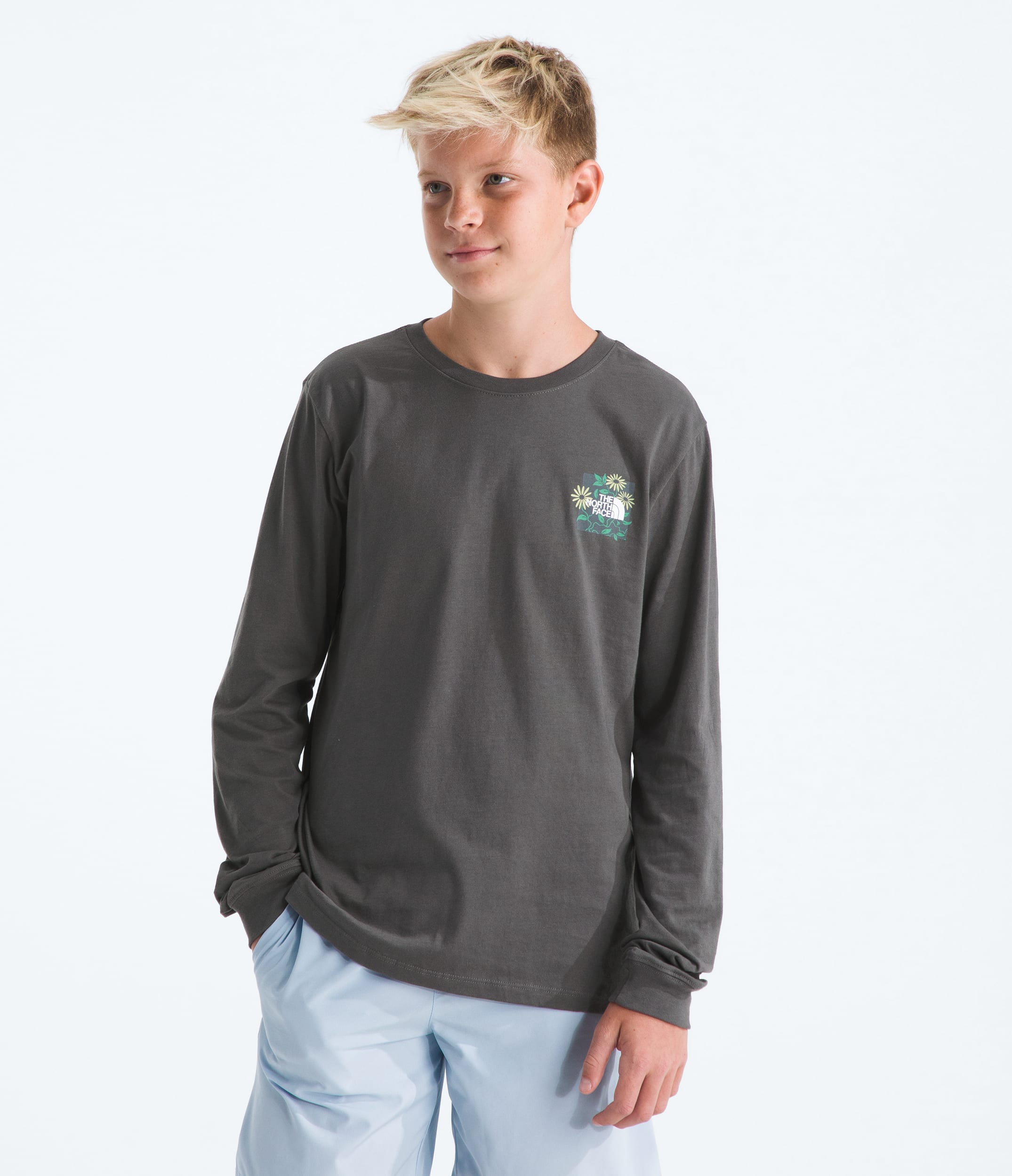 Boys  Girls Evolution Disconnect LongSleeve TeeGraphic TNF BACK