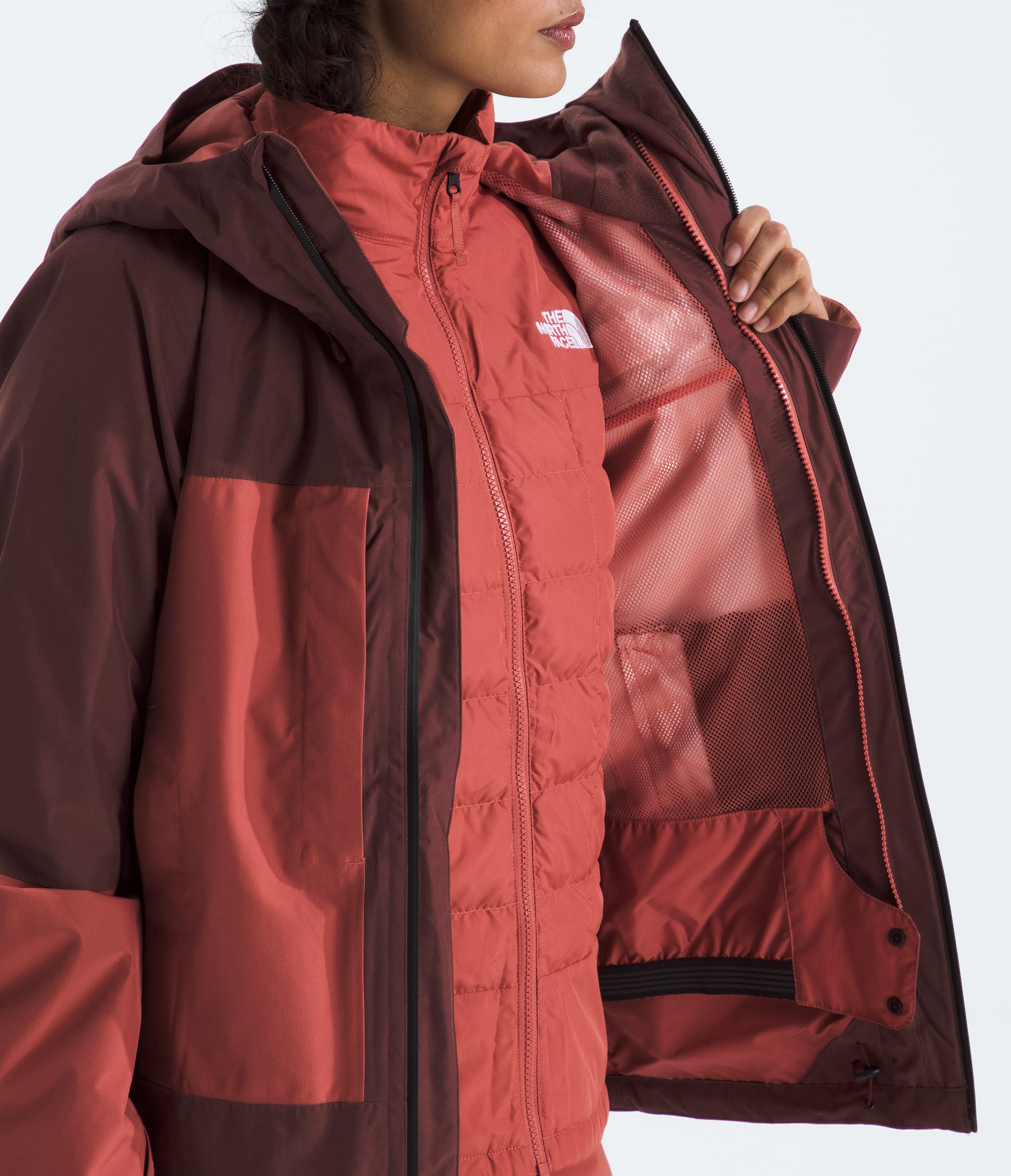 Womens THERMOBALL Snow Triclimate Jacket TNF ALT1