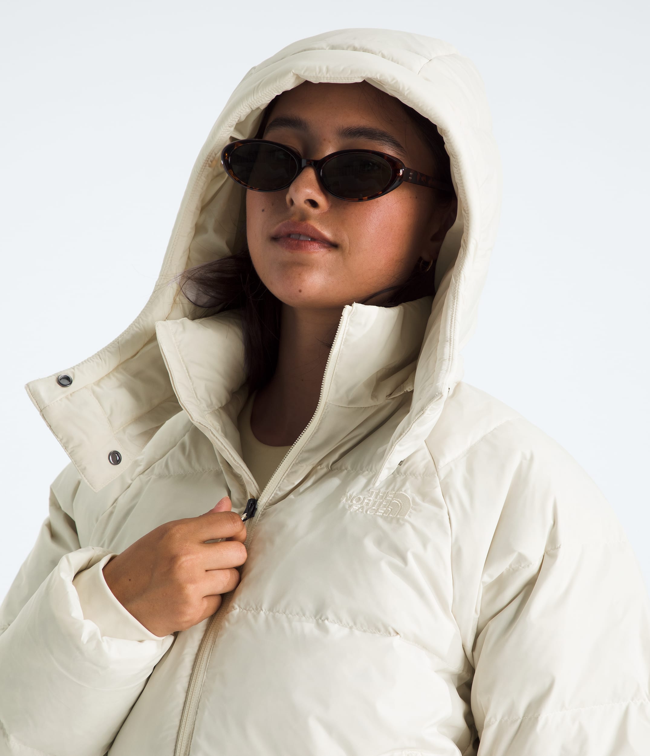 Womens Hydrenalite City Down Hooded Jacket TNF MODELHOOD2