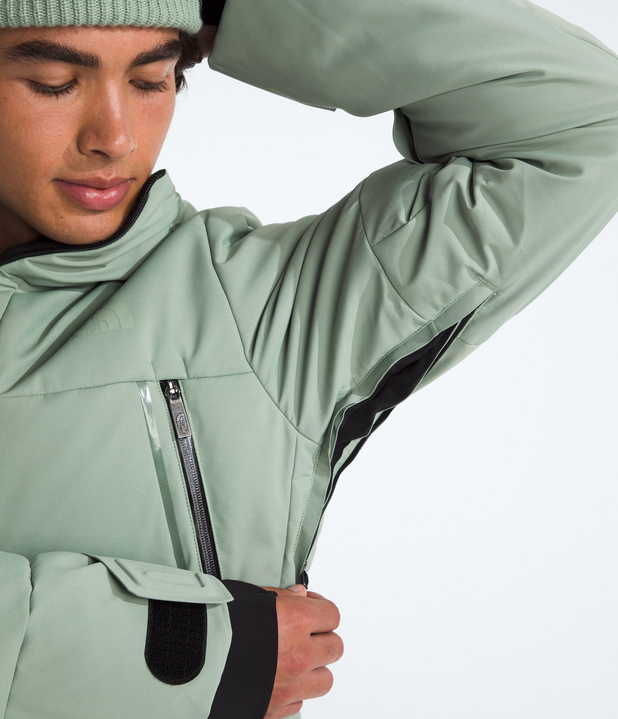 Mens Cirque Down Jacket TNF Slate Moss MODELALT2