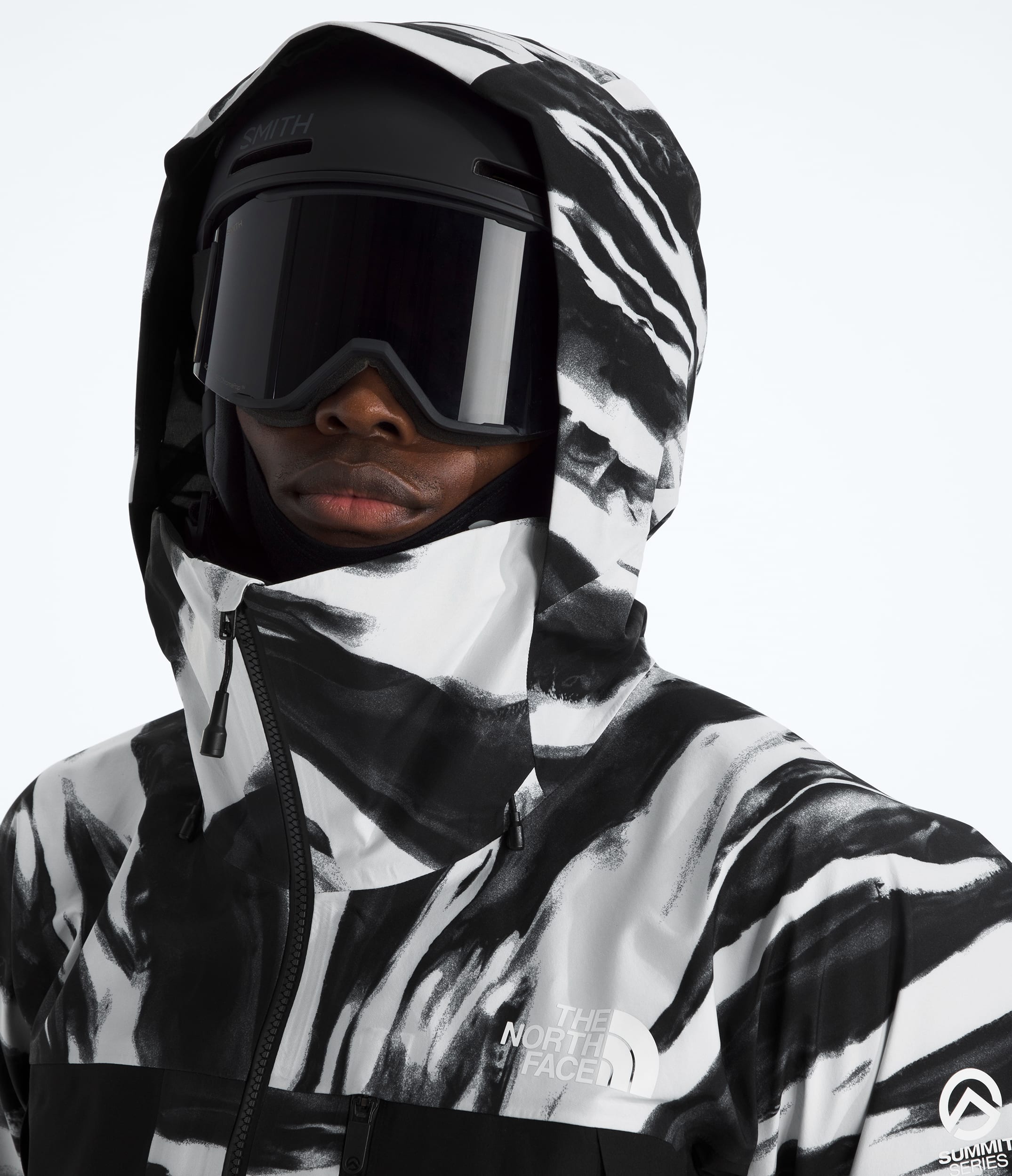 Mens Summit Series Verbier GORETEX JacketPrint TNF MODELHOOD2