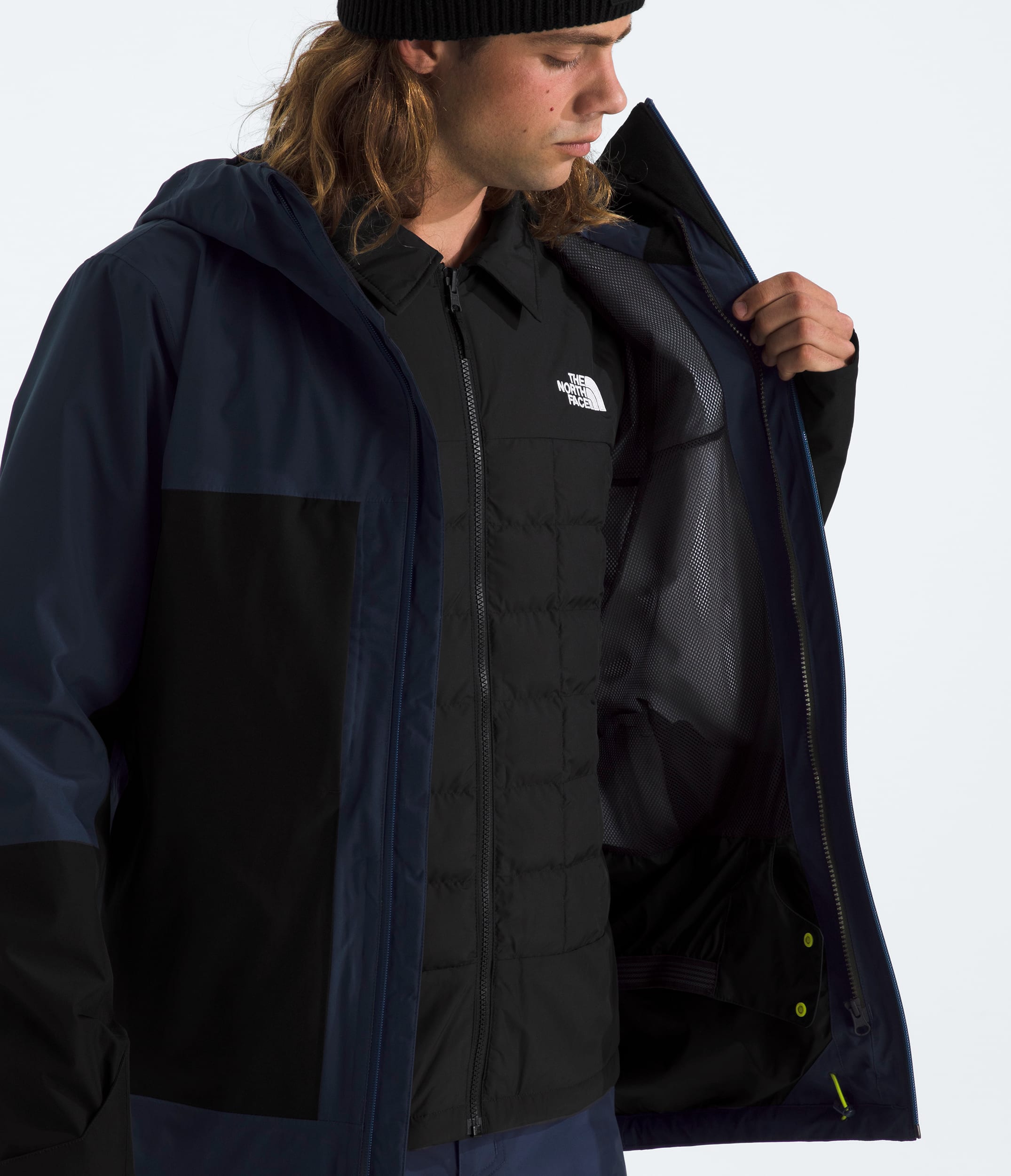 Mens THERMOBALL Snow Triclimate Jacket TNF Summit NavyTNF Black MODELCLOSE3