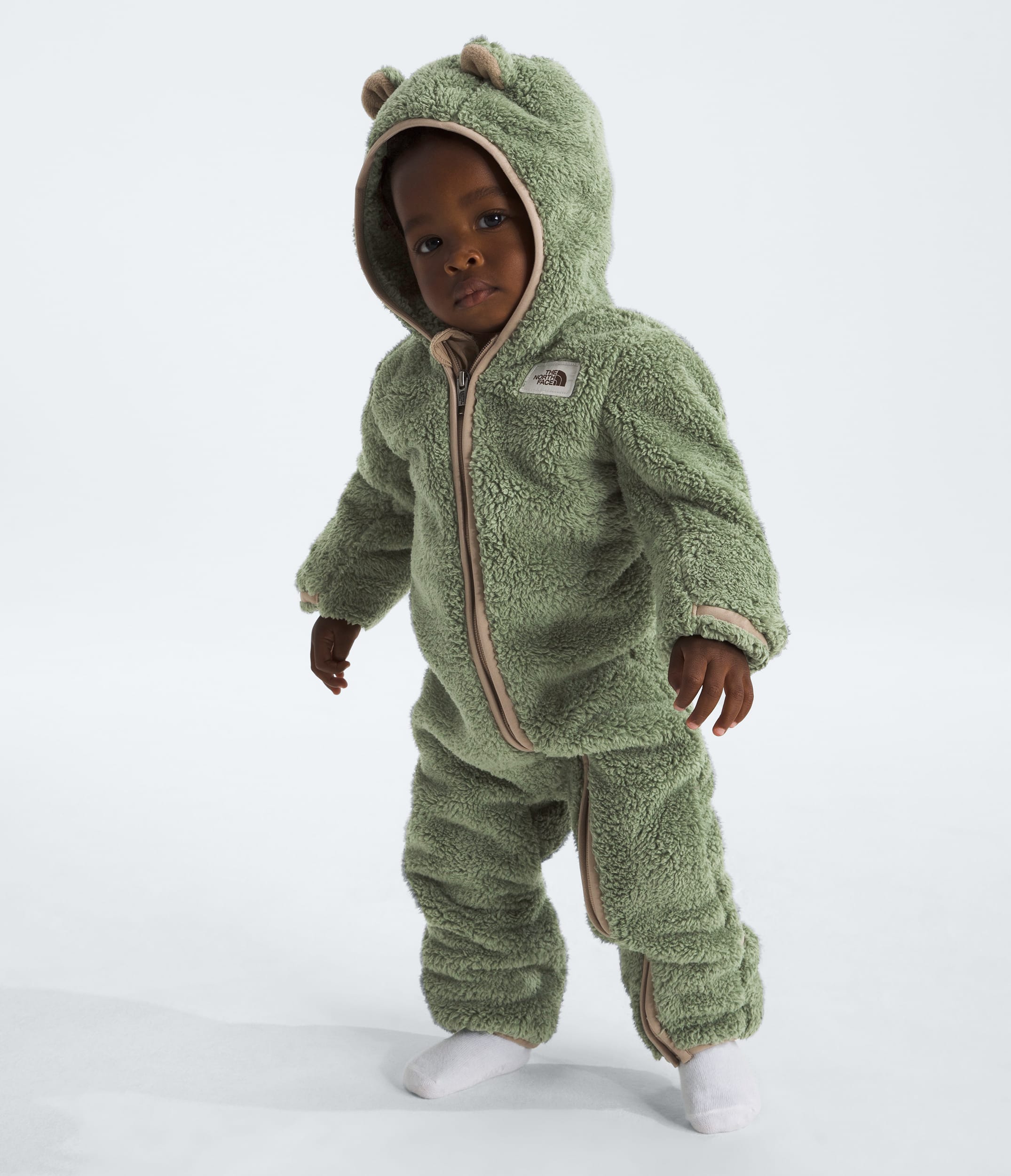 Baby Cabin Fleece OnePiece TNF Bark MistMushroom Grey Main