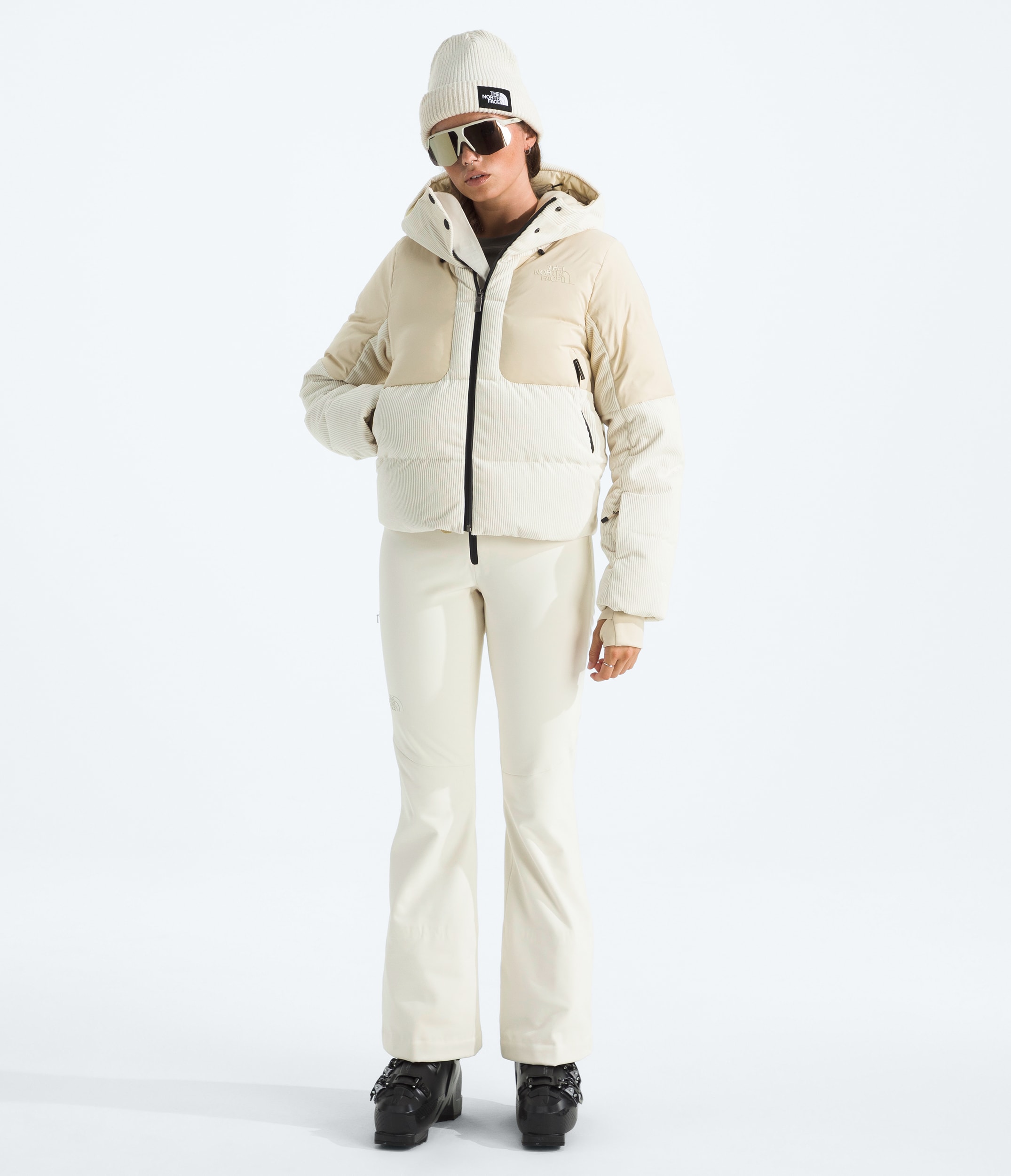 Womens Cold Spell Corduroy Cropped Down Jacket TNF HERO2