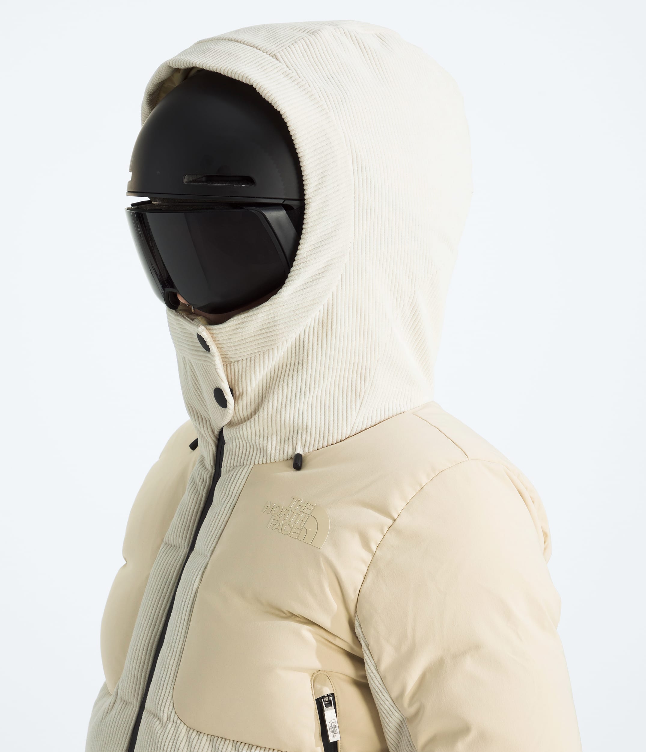 Womens Cold Spell Corduroy Cropped Down Jacket TNF MODELHOOD2