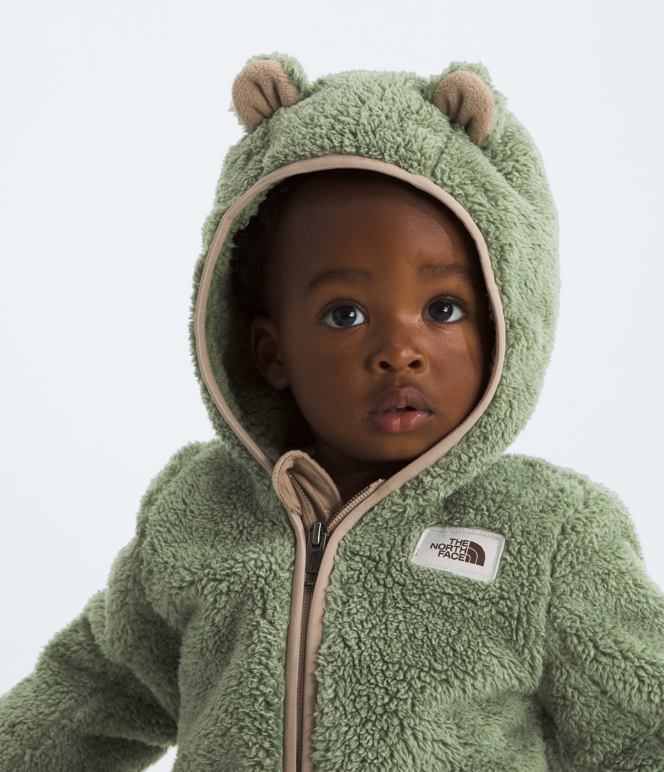 Baby Cabin Fleece OnePiece TNF Bark MistMushroom Grey HERO2