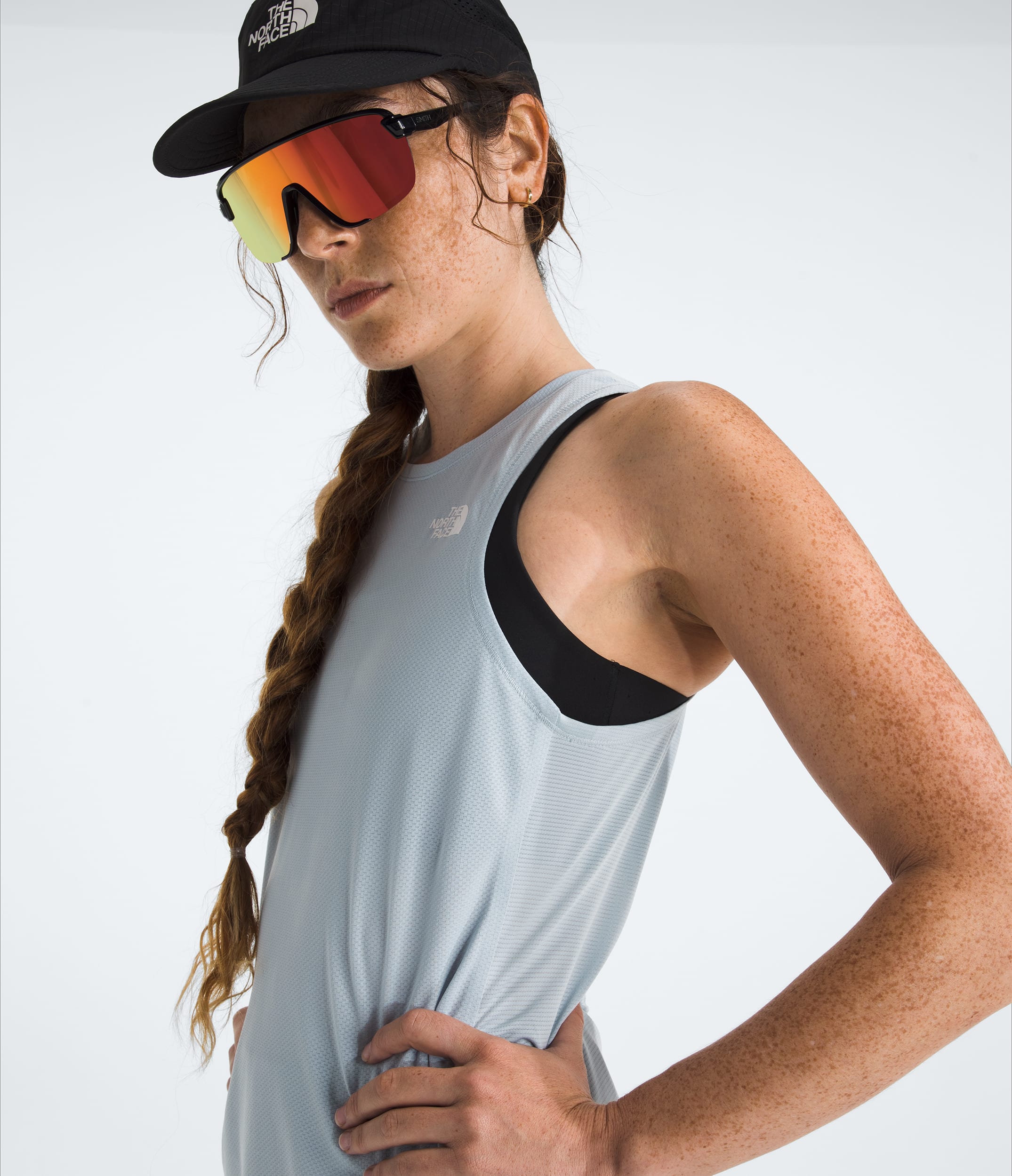 Womens Summit Series High Trail Tank TNF Frost Grey HERO3