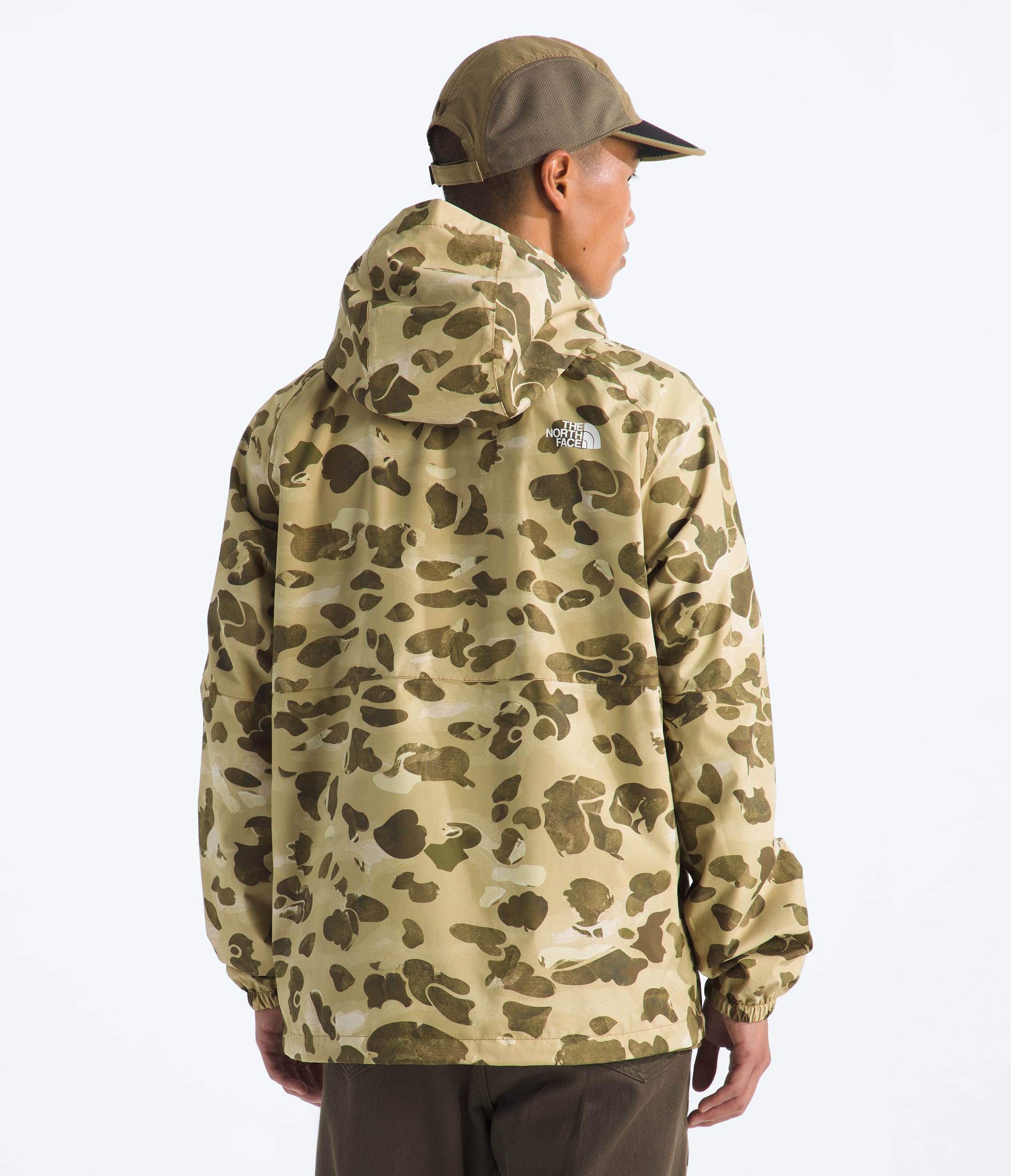 Mens Antora Rain HoodiePrint TNF BACK