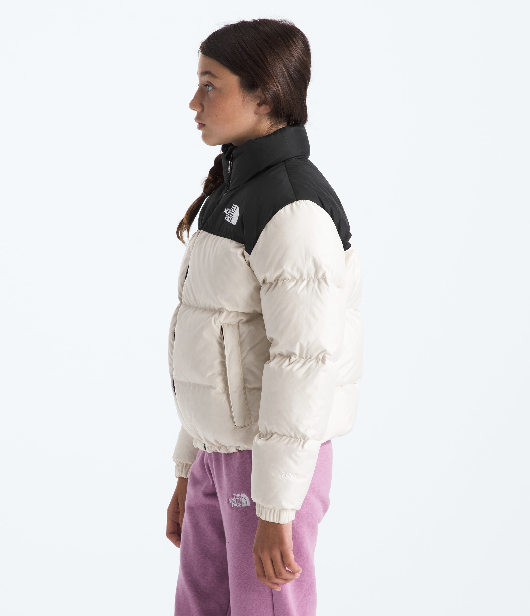 Boys  Girls 1996 Retro Nuptse Jacket TNF White Dune MODEL34