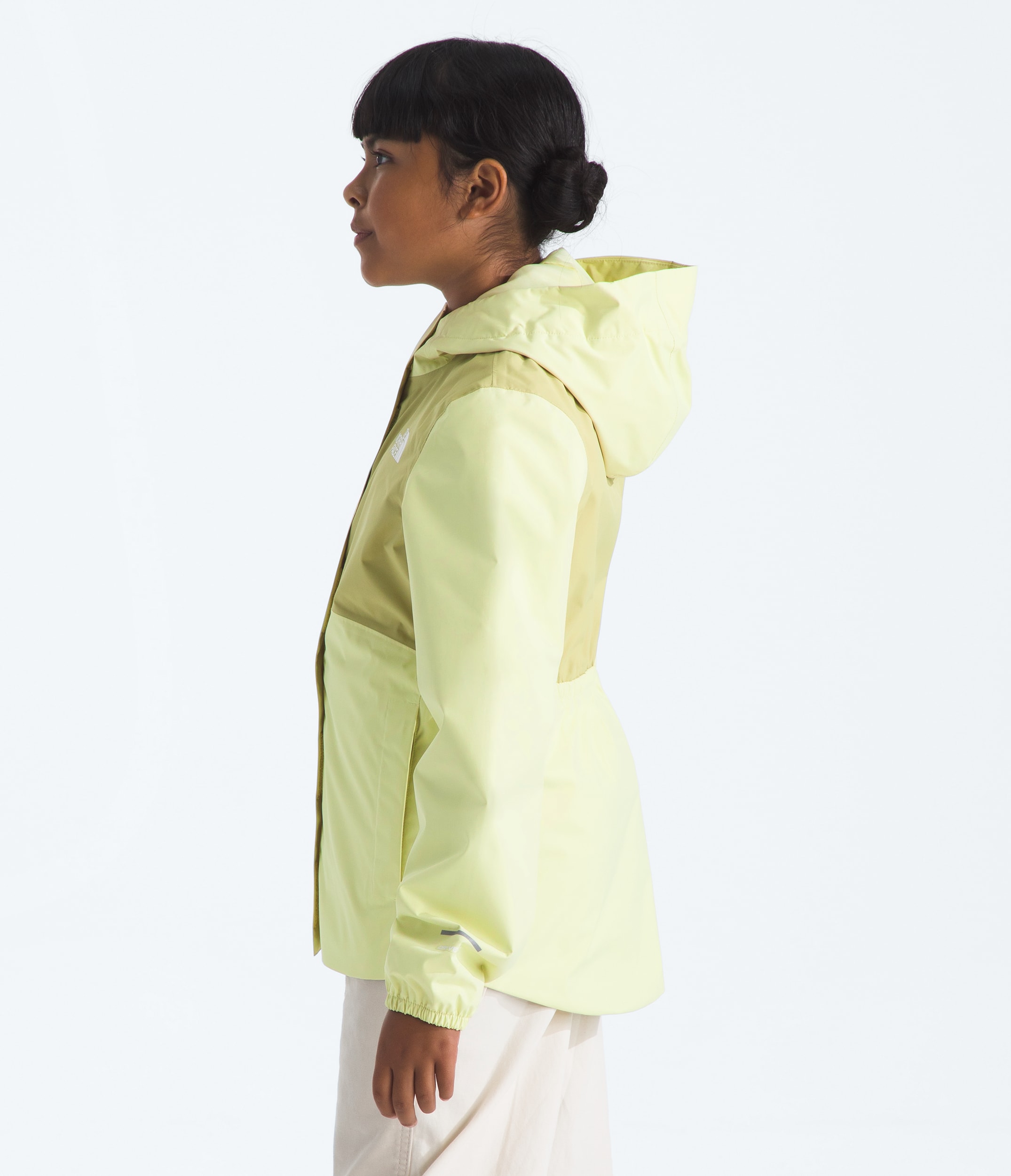 Girls Antora Rain Jacket TNF Lemon MistPear MODEL34