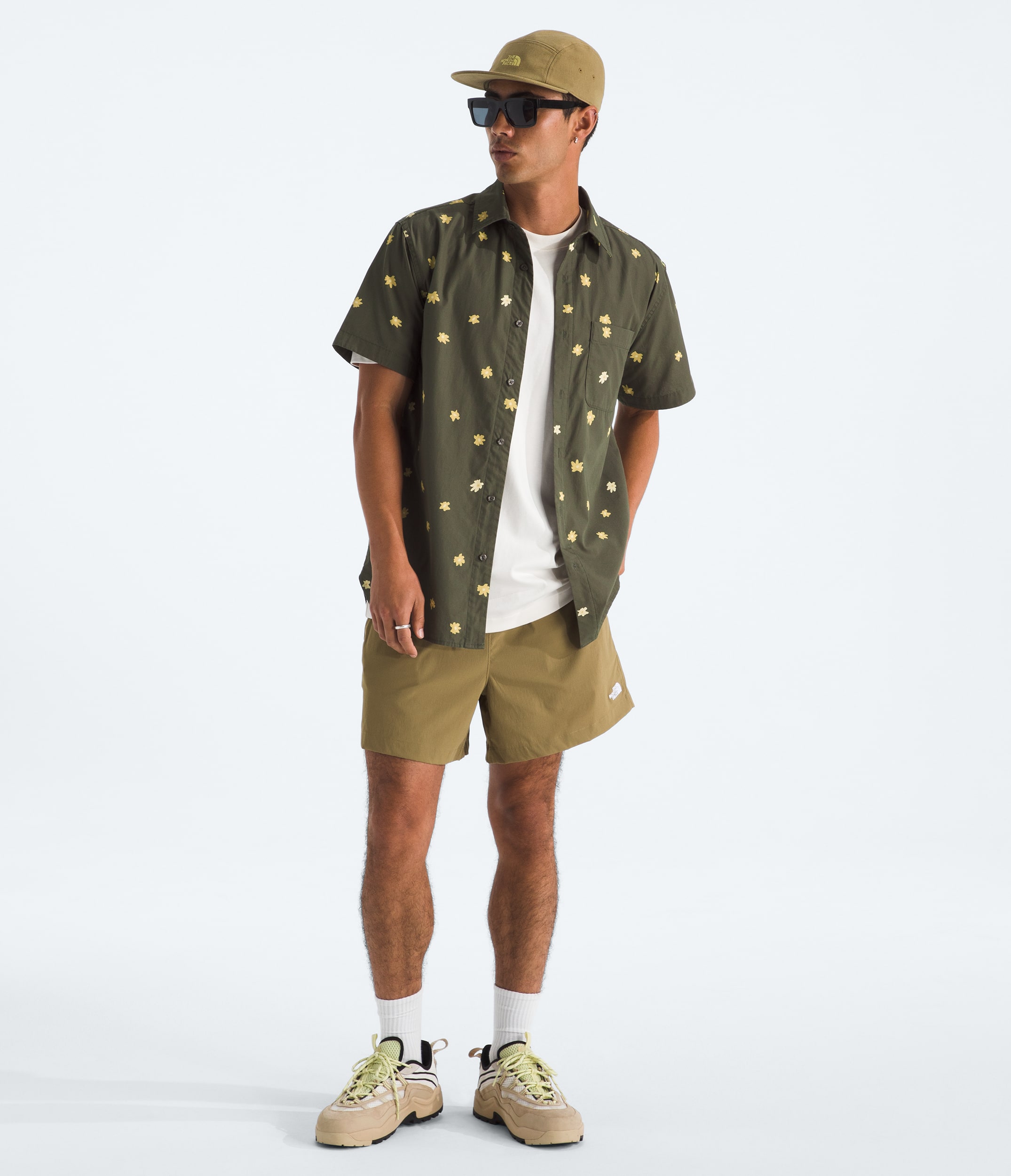 Mens ShortSleeve Baytrail Pattern Shirt TNF HERO2
