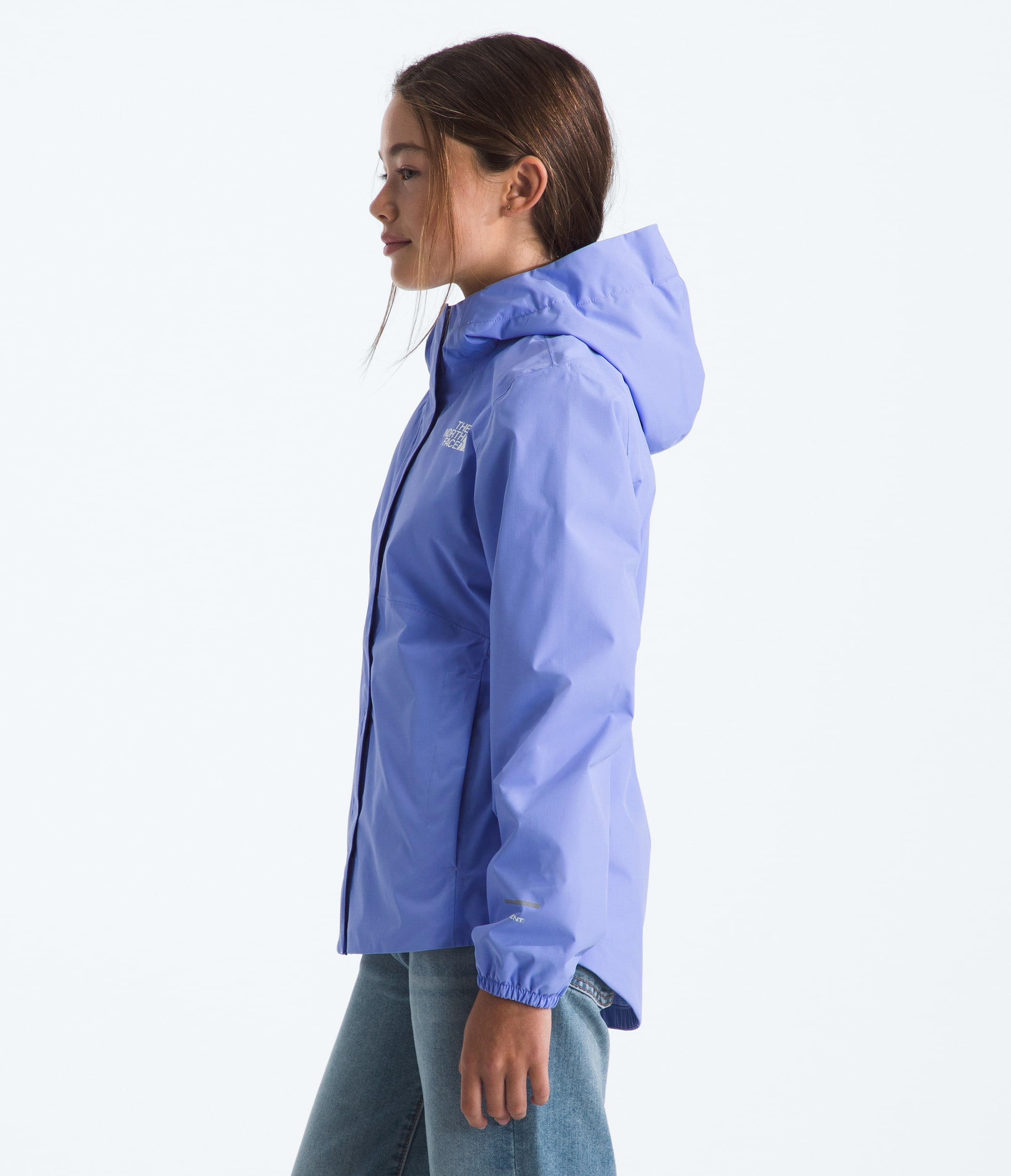 Girls Antora Rain Jacket TNF Periwinkle Glow MODEL34