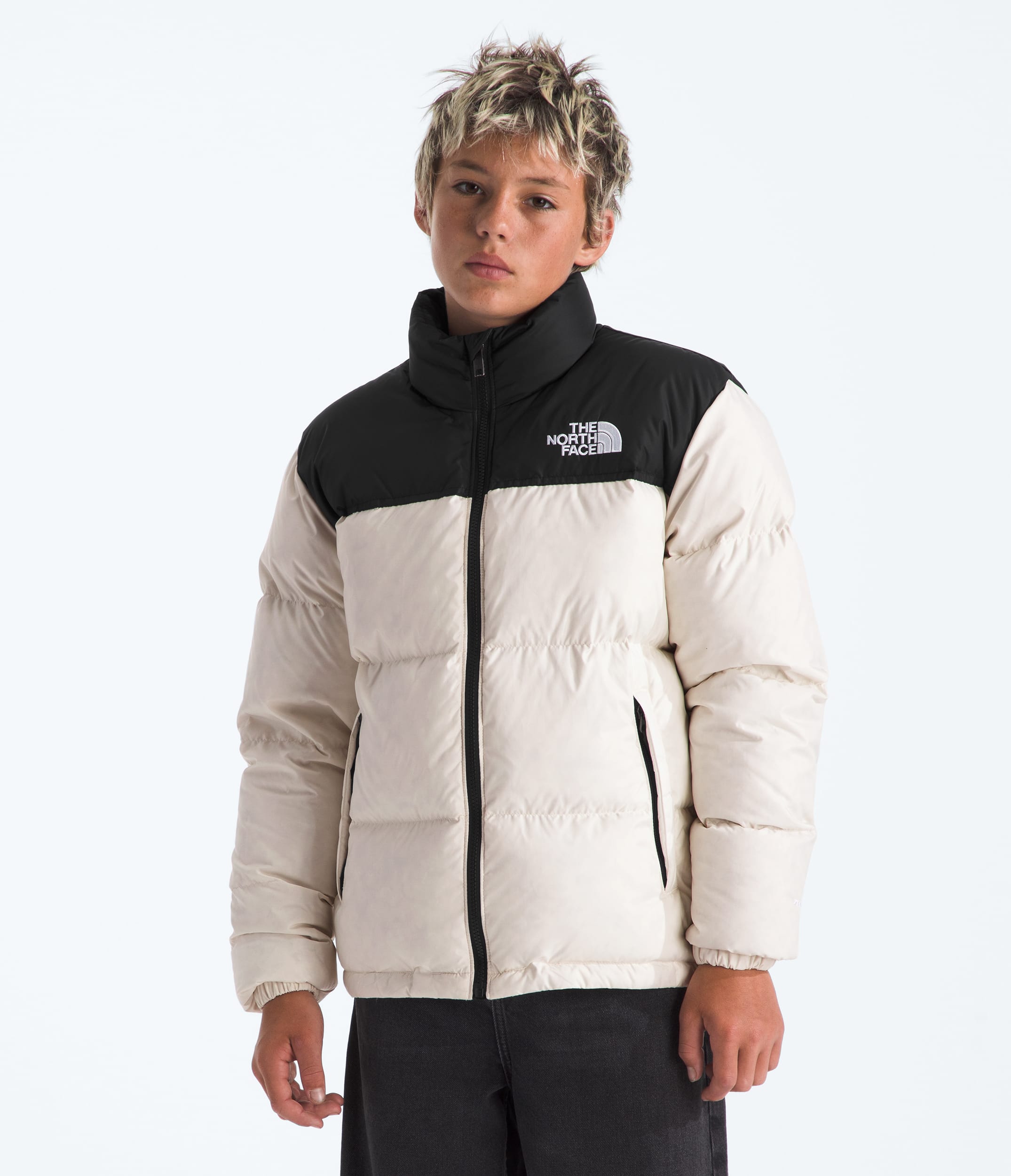 Boys  Girls 1996 Retro Nuptse Jacket TNF White Dune HERO3