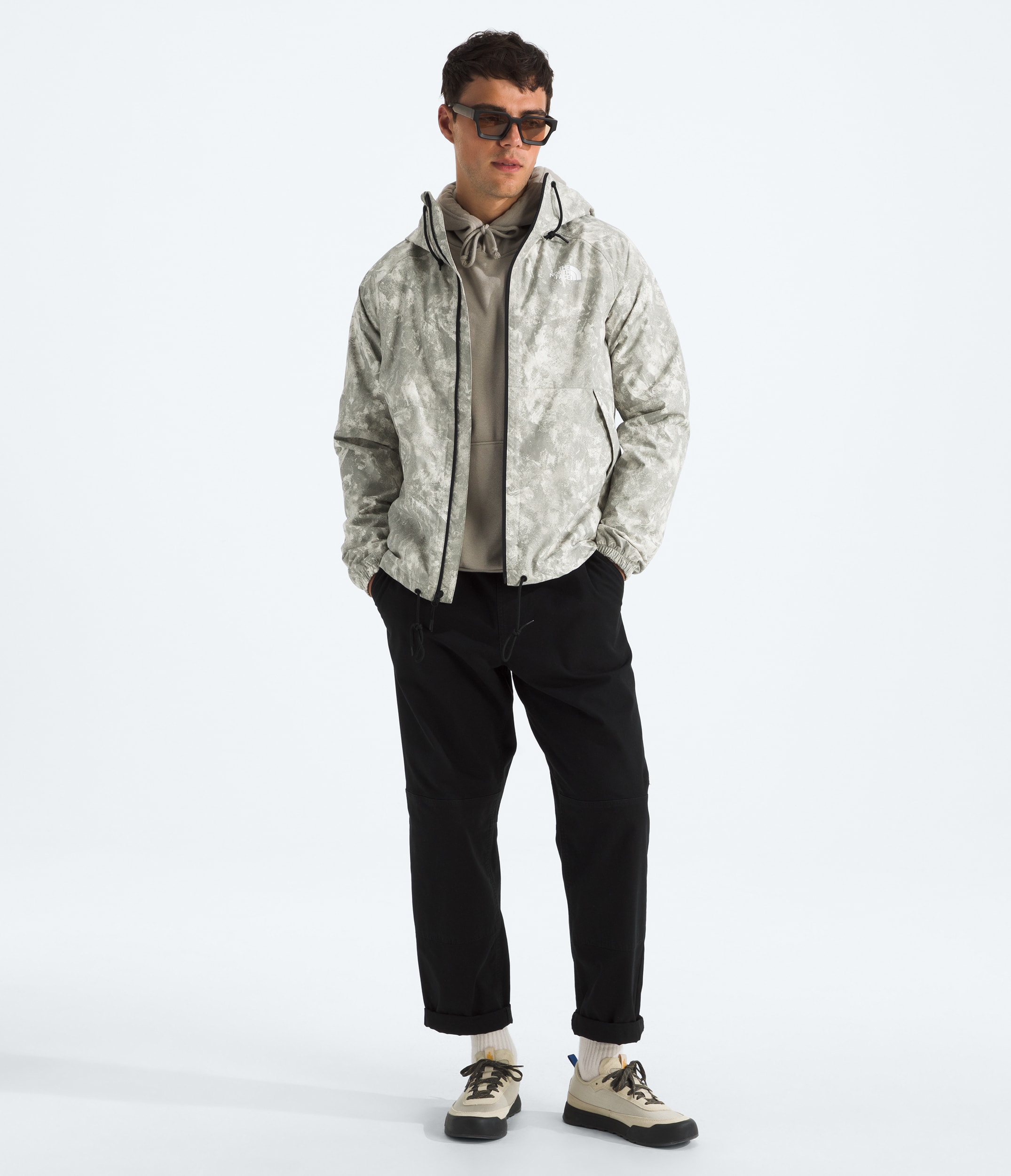 Mens Antora Rain HoodiePrint TNF HERO2