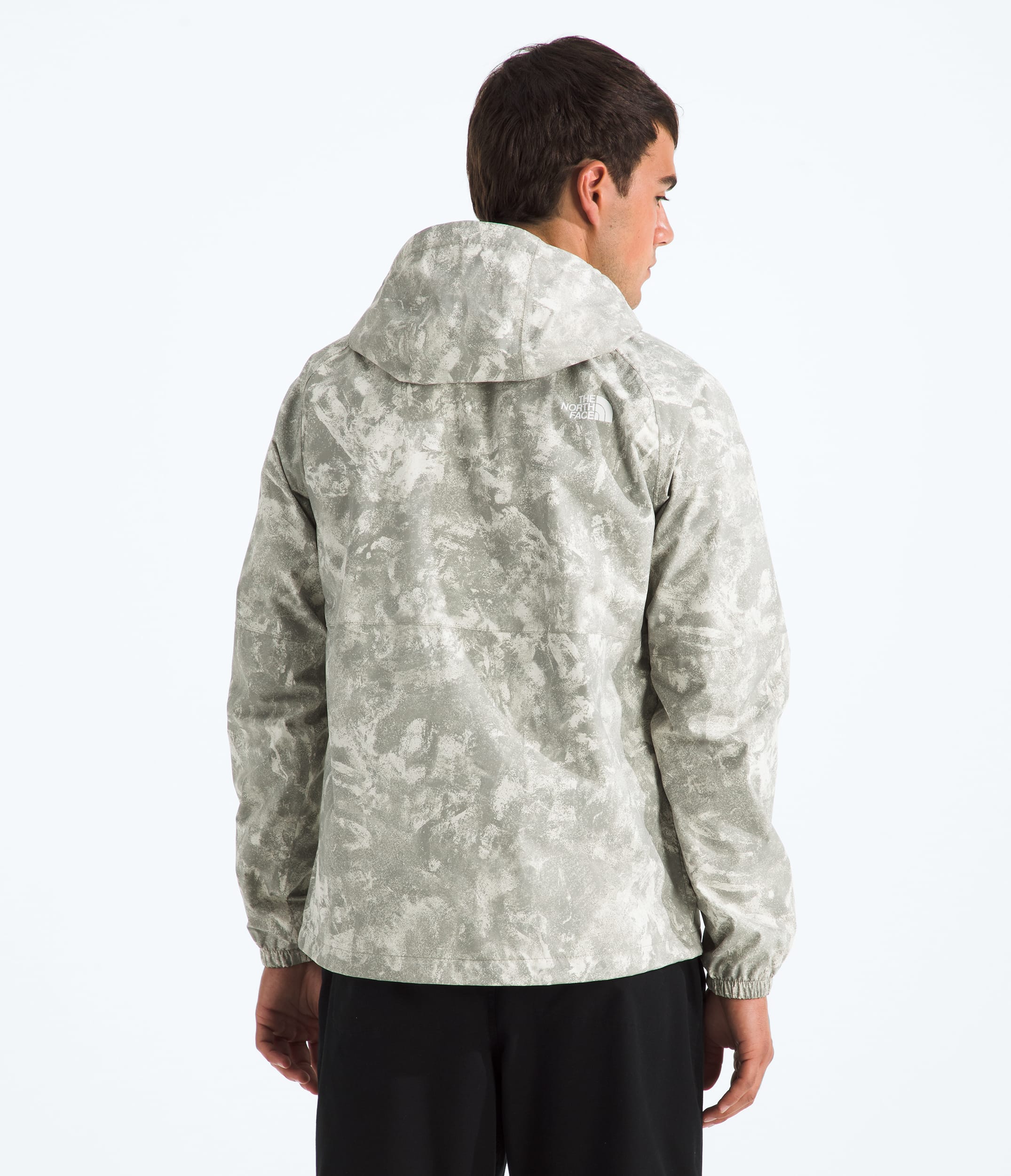 Mens Antora Rain HoodiePrint TNF BACK