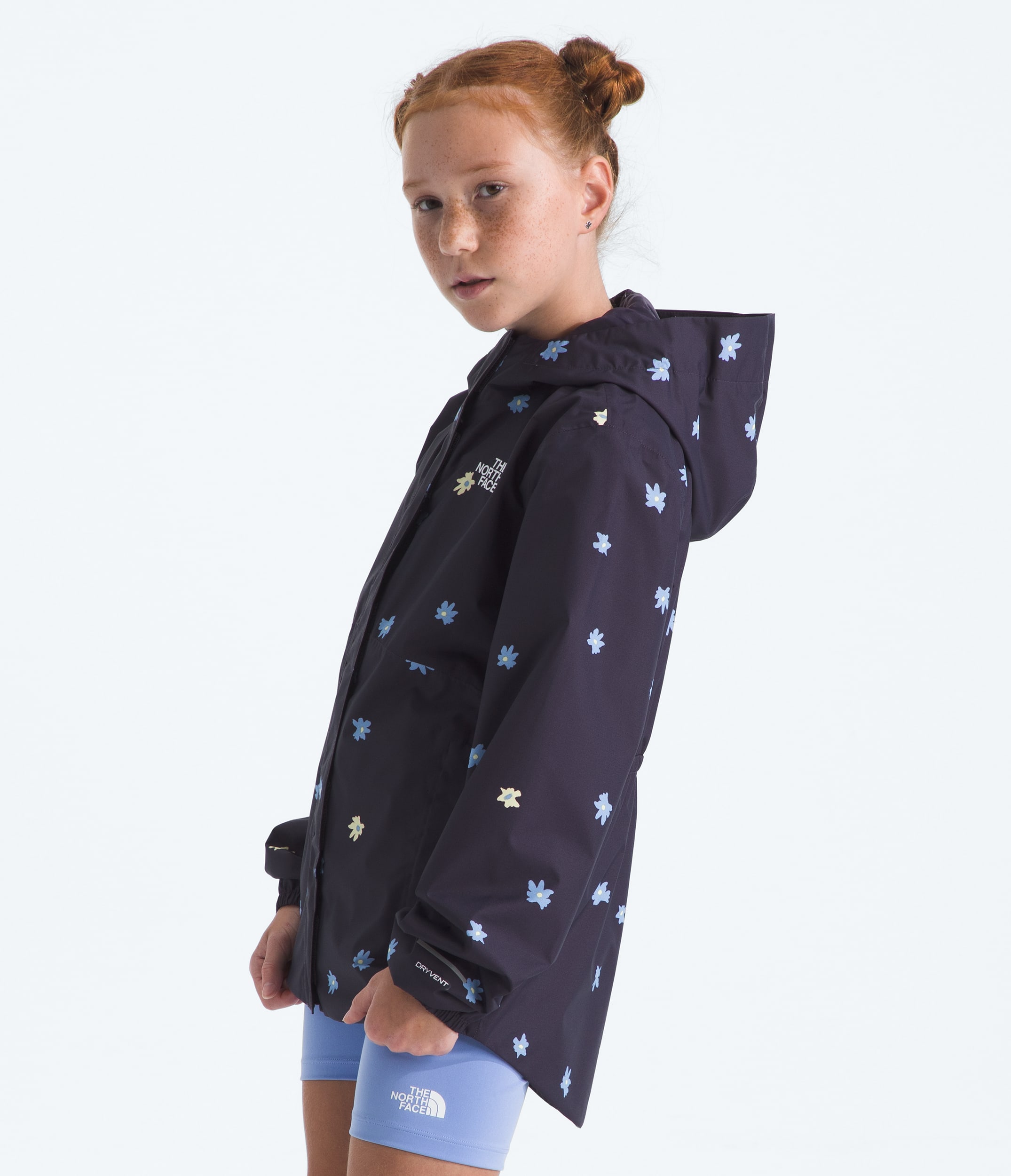 Girls Antora Rain JacketPrint TNF MODEL34