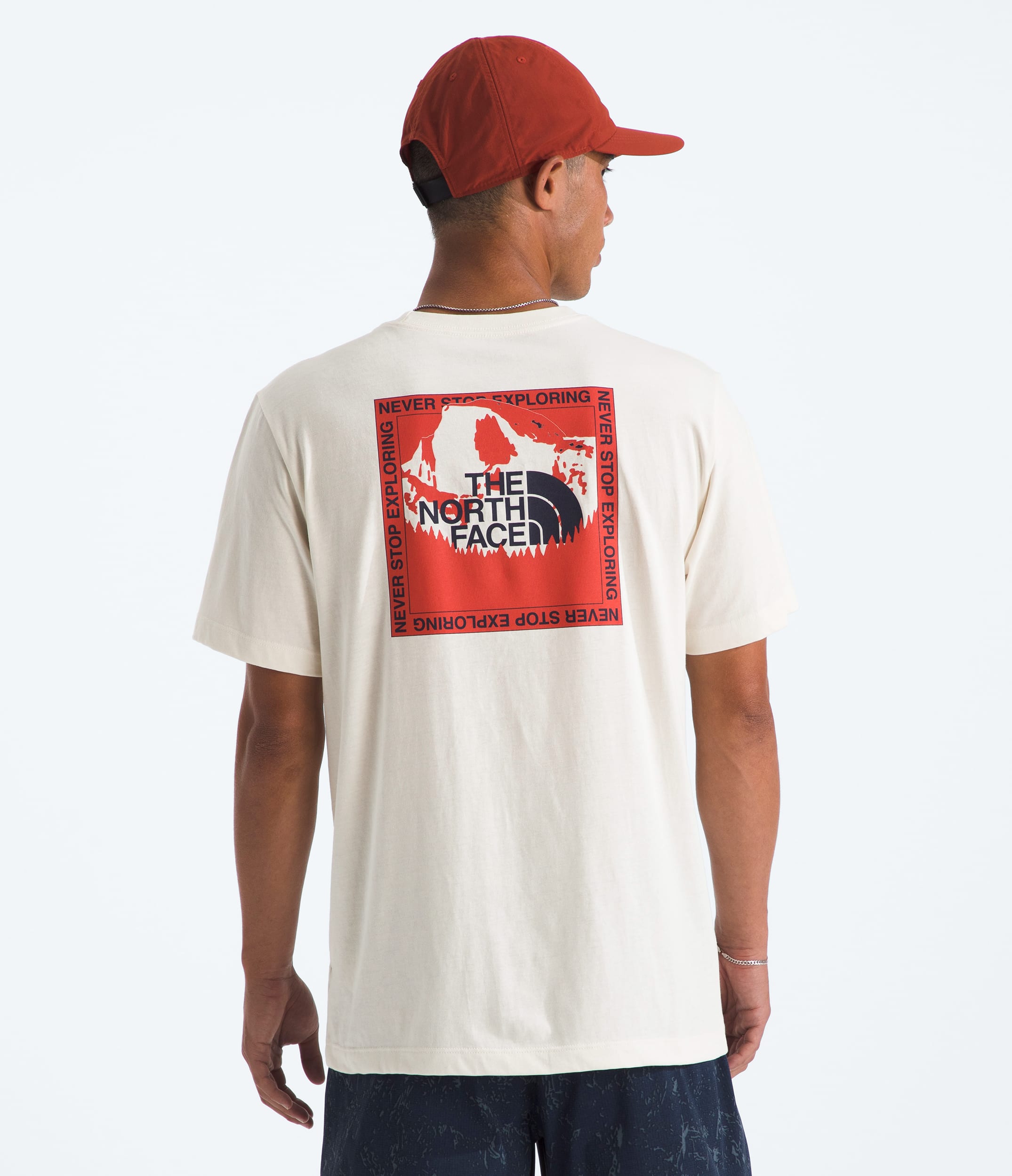 Mens Stay Exploring Regular ShortSleeve Tee TNF Main