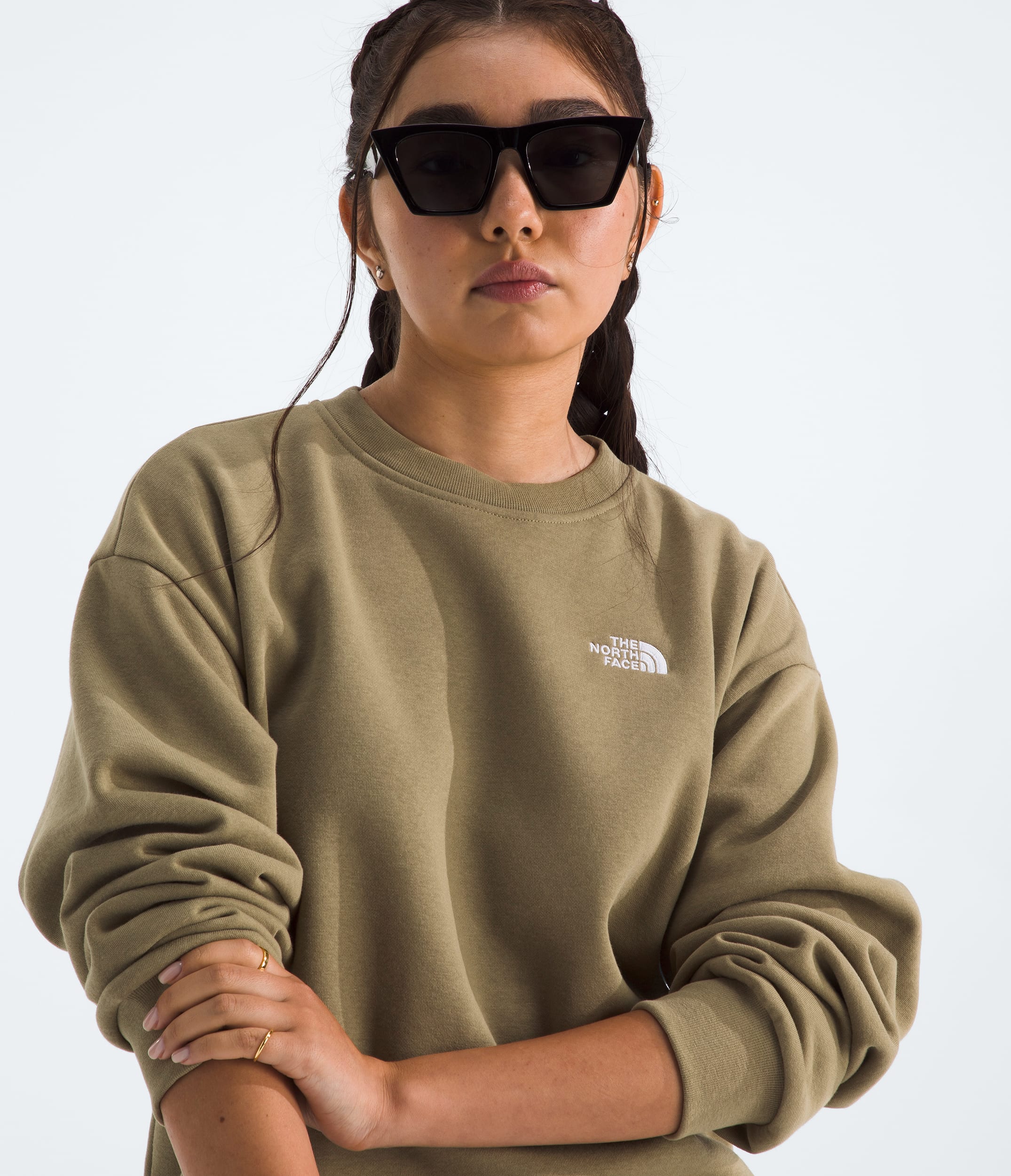Womens Evolution Simple Dome Oversized Crew TNF HERO2