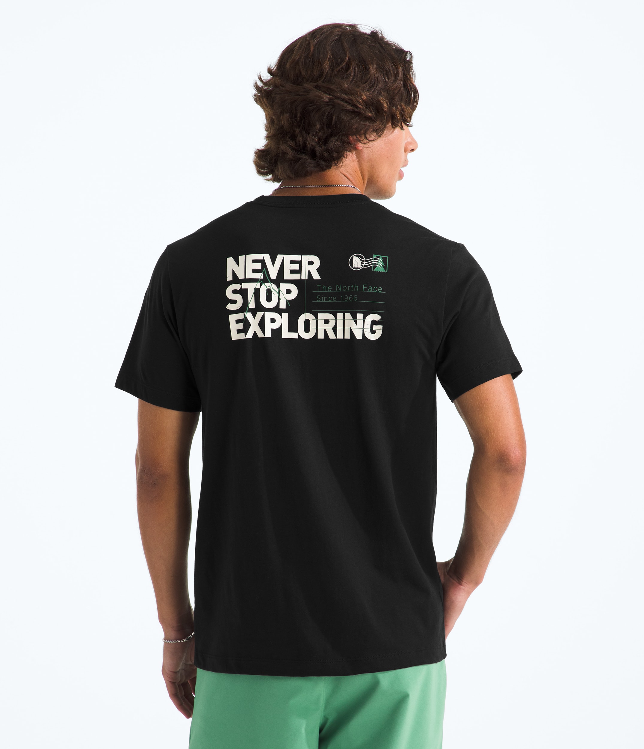 Mens Never Stop Postcard Regular ShortSleeve Tee TNF Main