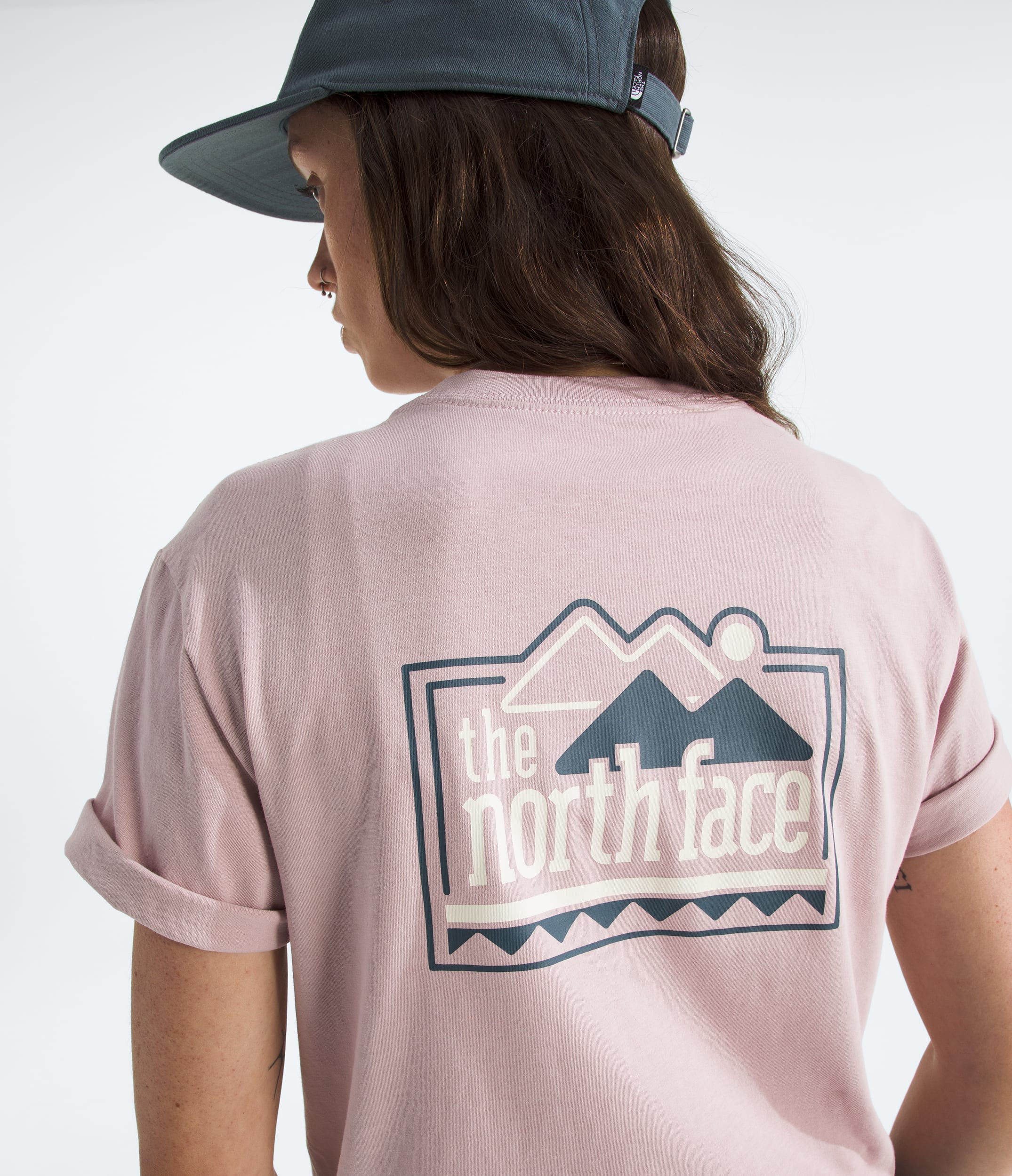 Womens Explore Pin Relaxed ShortSleeve Tee TNF HERO2