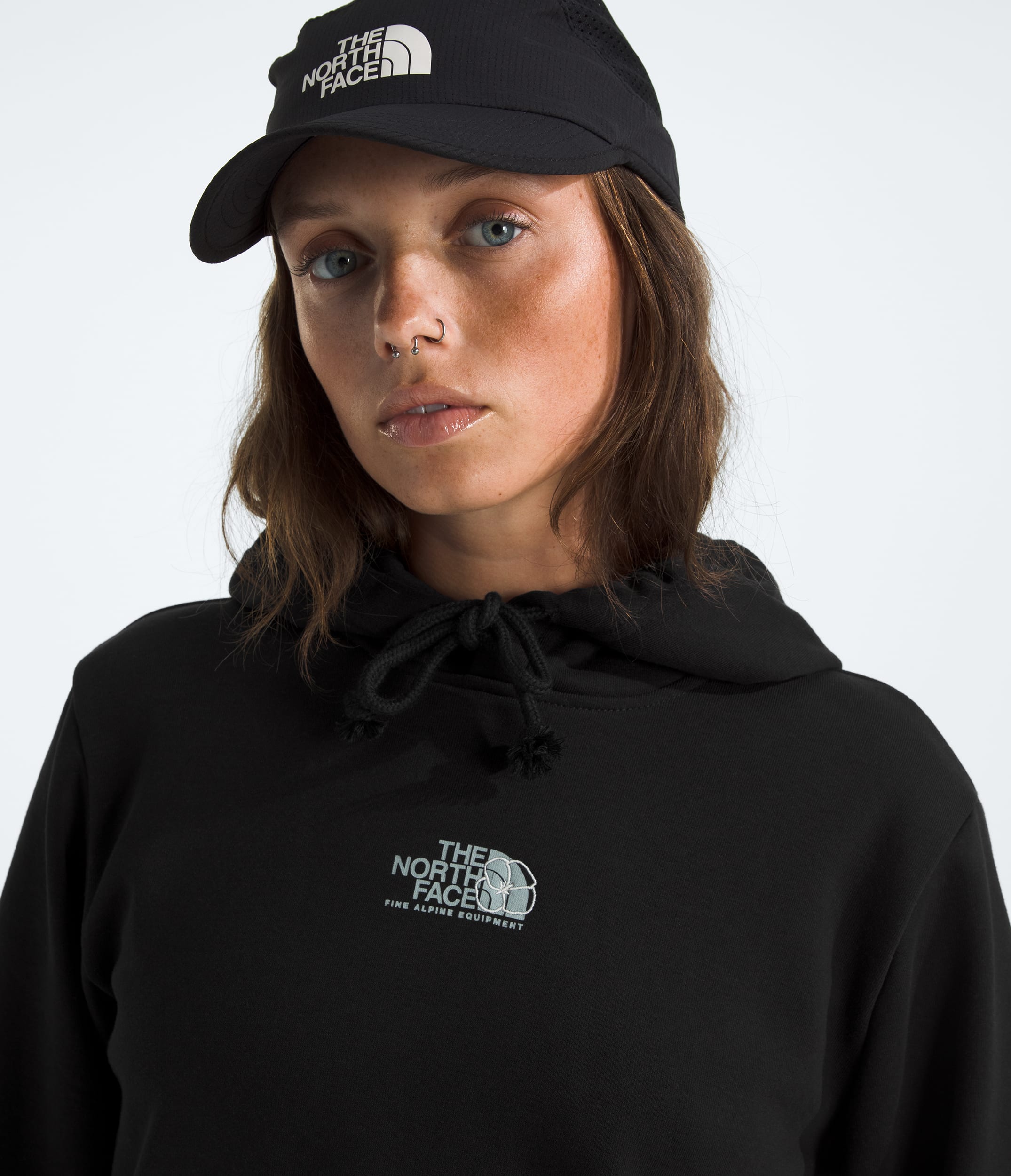 Womens Floral Alpine Regular Hoodie TNF HERO2