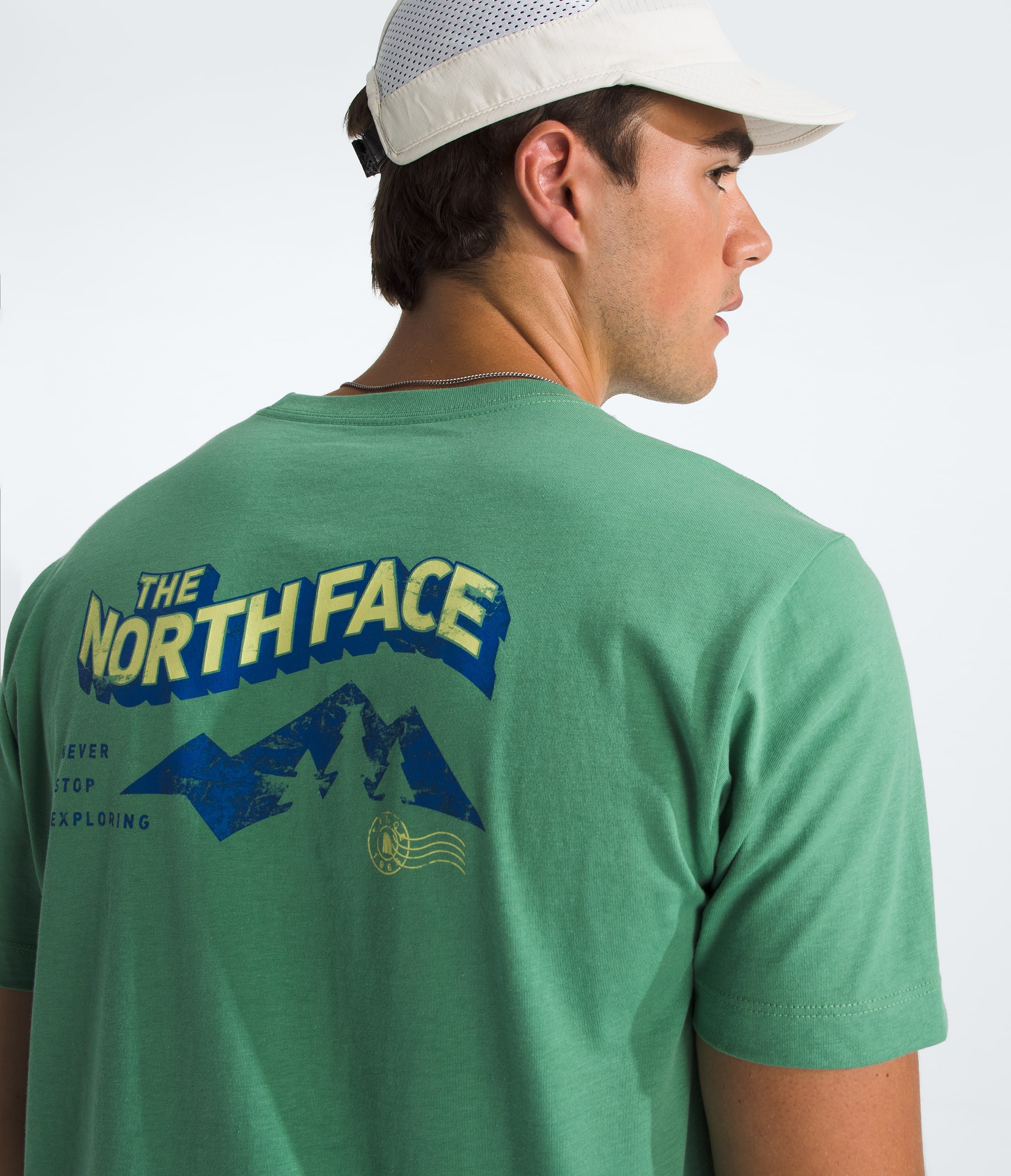 Mens Explore Postcard Regular ShortSleeve Tee TNF HERO2