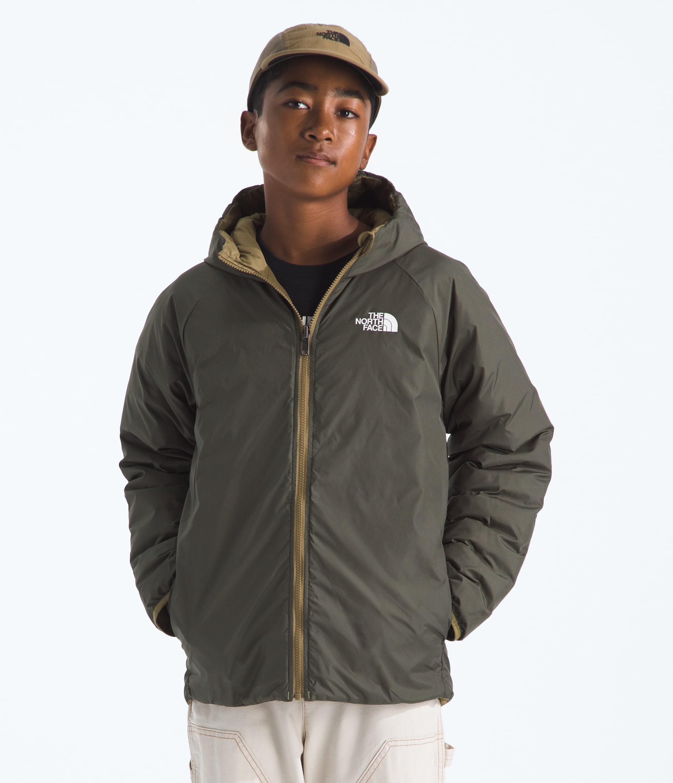 Boys Reversible Perrito Hooded Jacket TNF HERO2