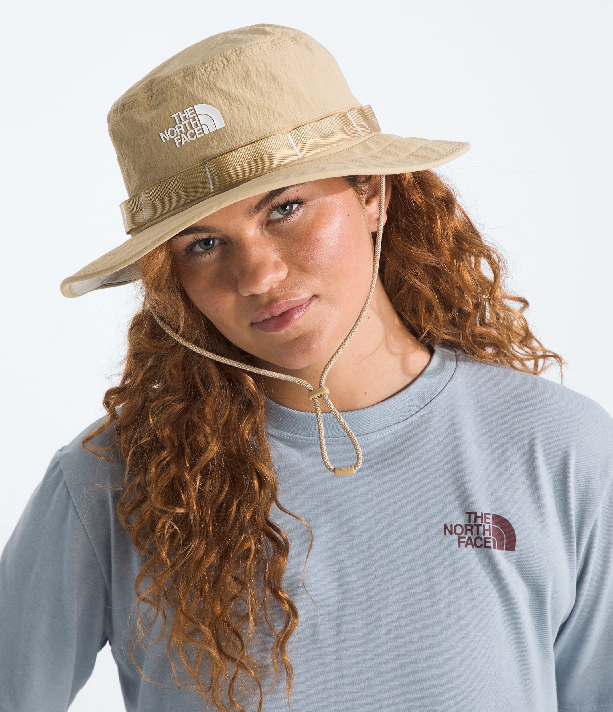 Class V Brimmer Hat TNF Khaki Stone MODELBACK
