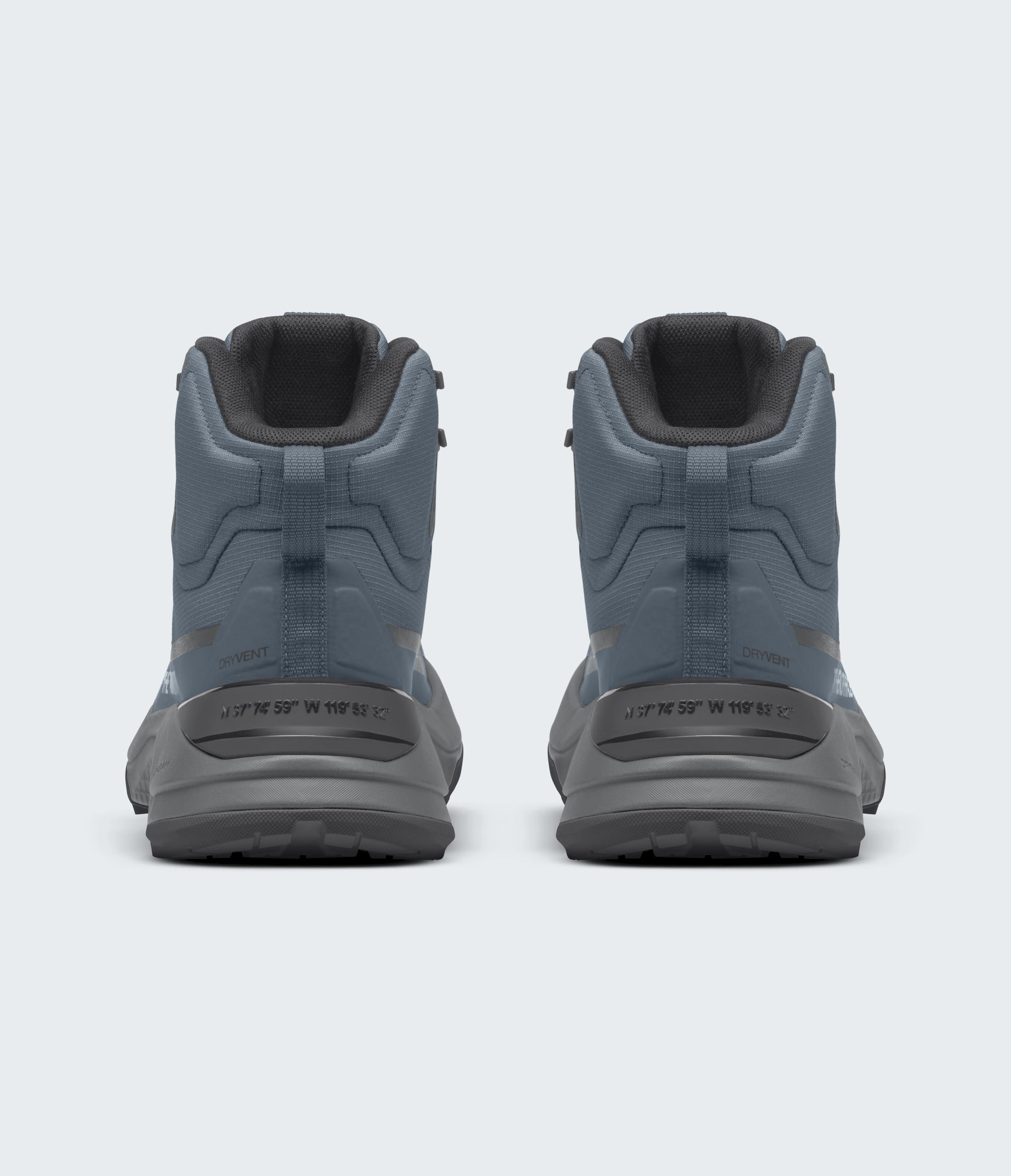 Mens Fastpack Mid Waterproof Boots TNF Granite GreyAnthracite Grey BACK