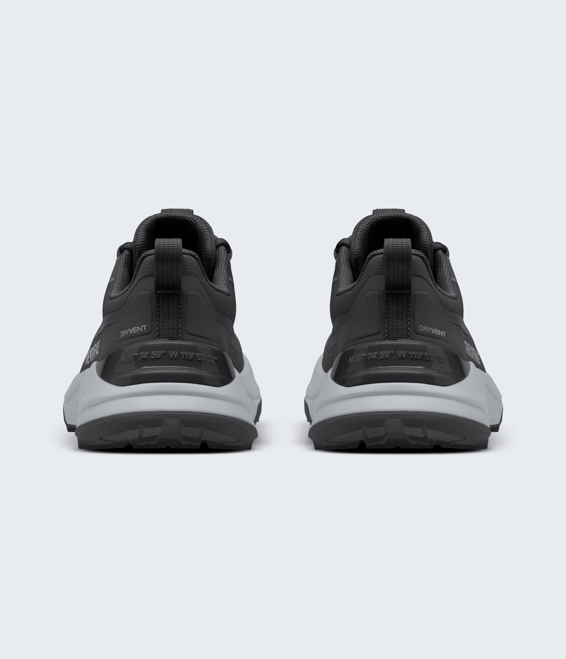 Womens Fastpack Waterproof Shoes TNF TNF Black  High Rise Grey BACK