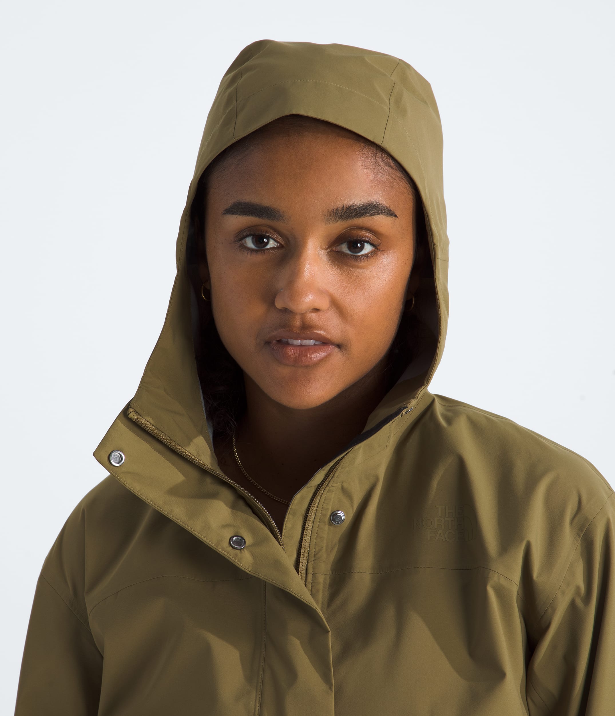 Womens Voyage Rain 3L Hooded Jacket TNF MODELHOOD2