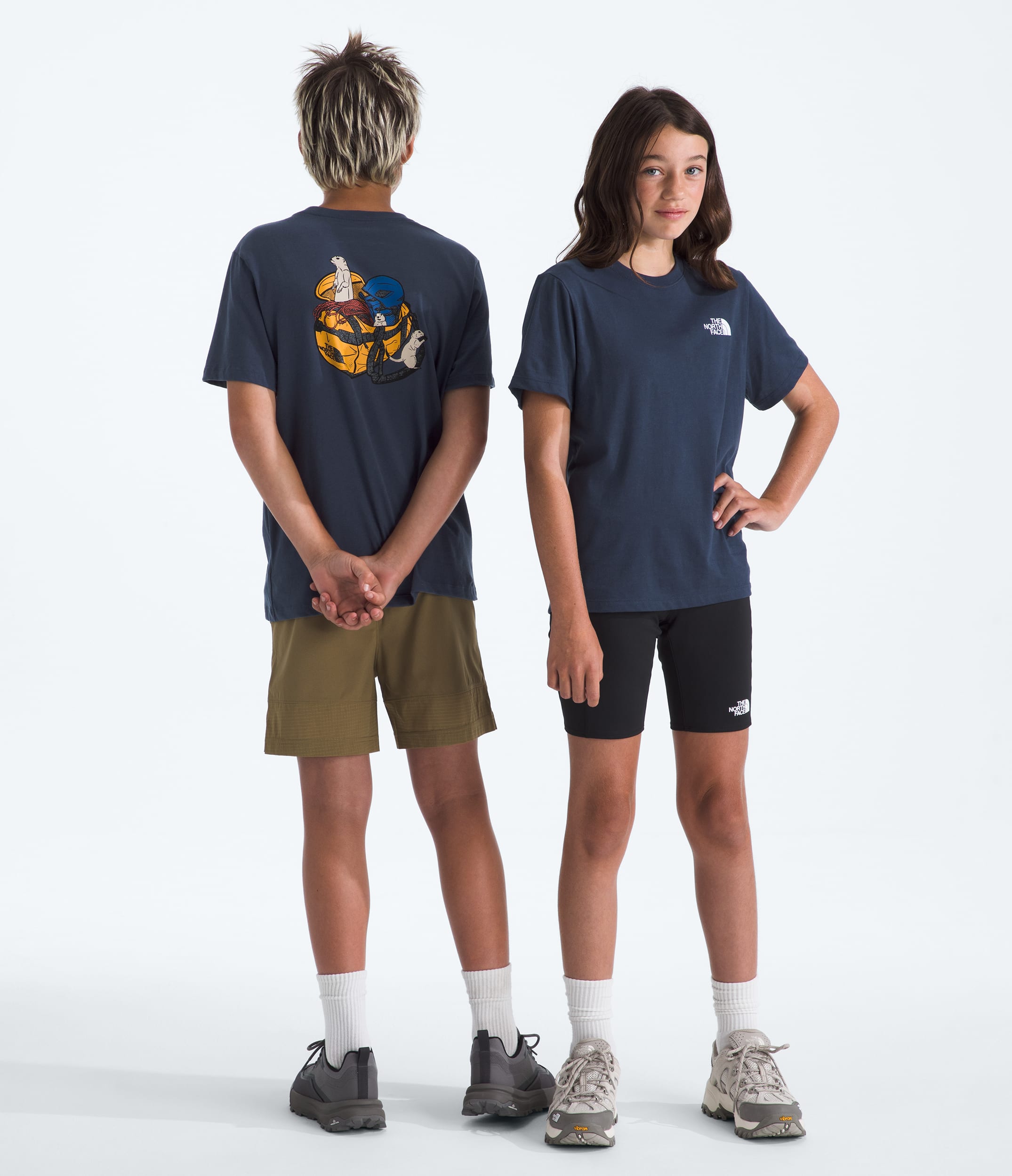 Boys  Girls Woodland Wanderer Regular ShortSleeve Tee TNF Main