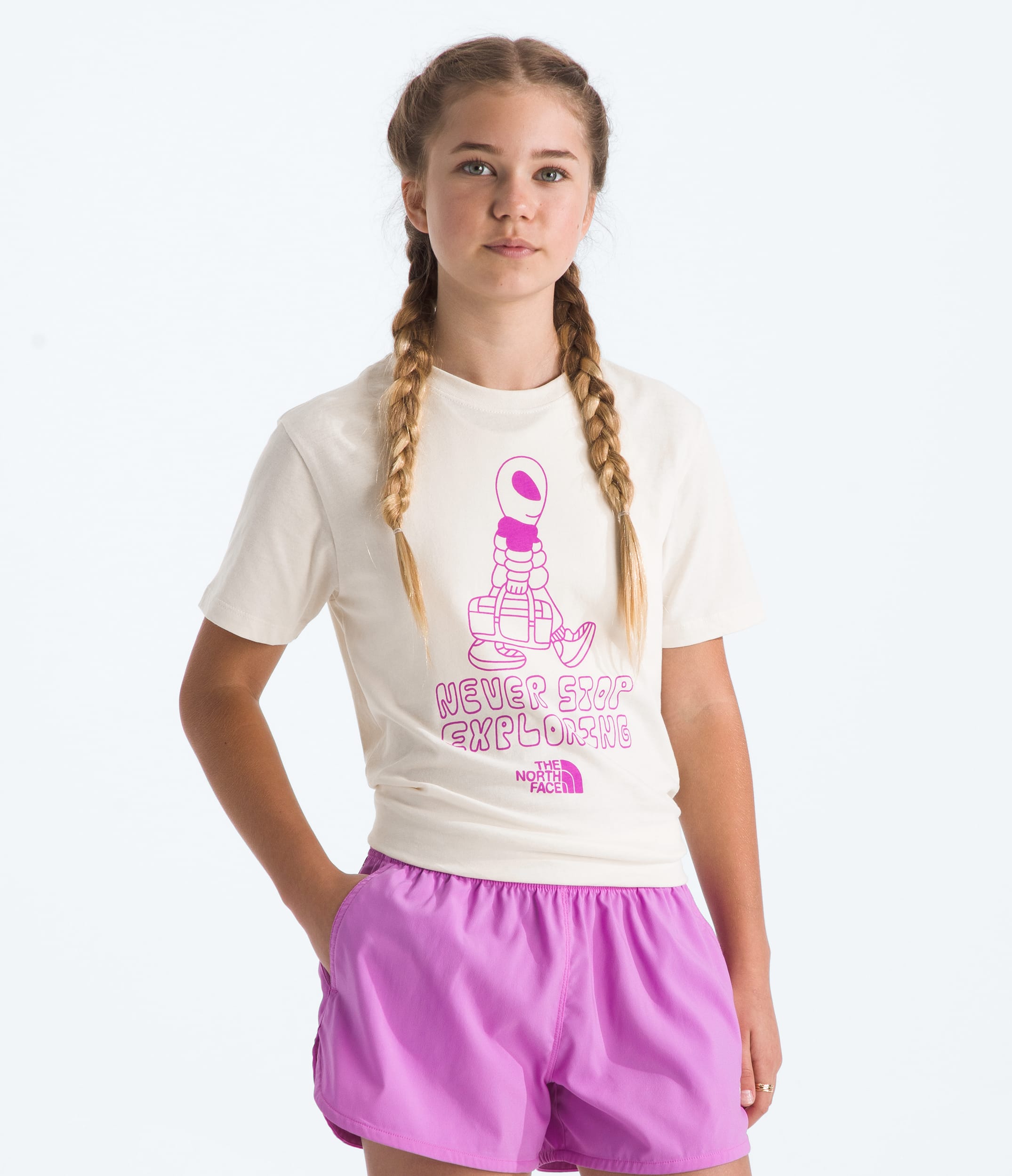 Boys  Girls Celestial Drift Regular ShortSleeve Tee TNF HERO2
