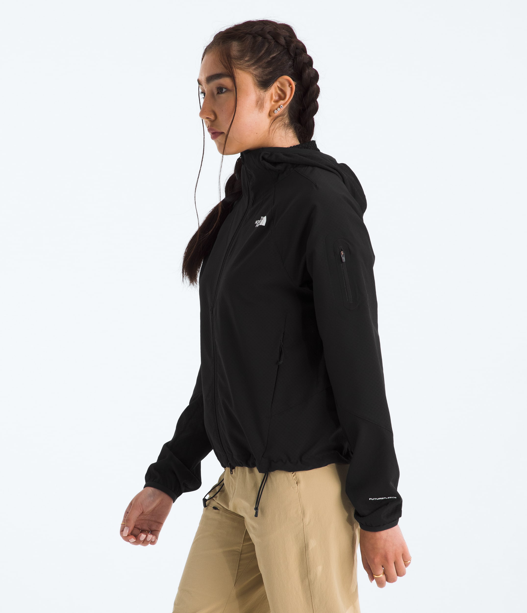 Womens Tek Approach FUTUREFLEECE Hooded Jacket TNF MODEL34