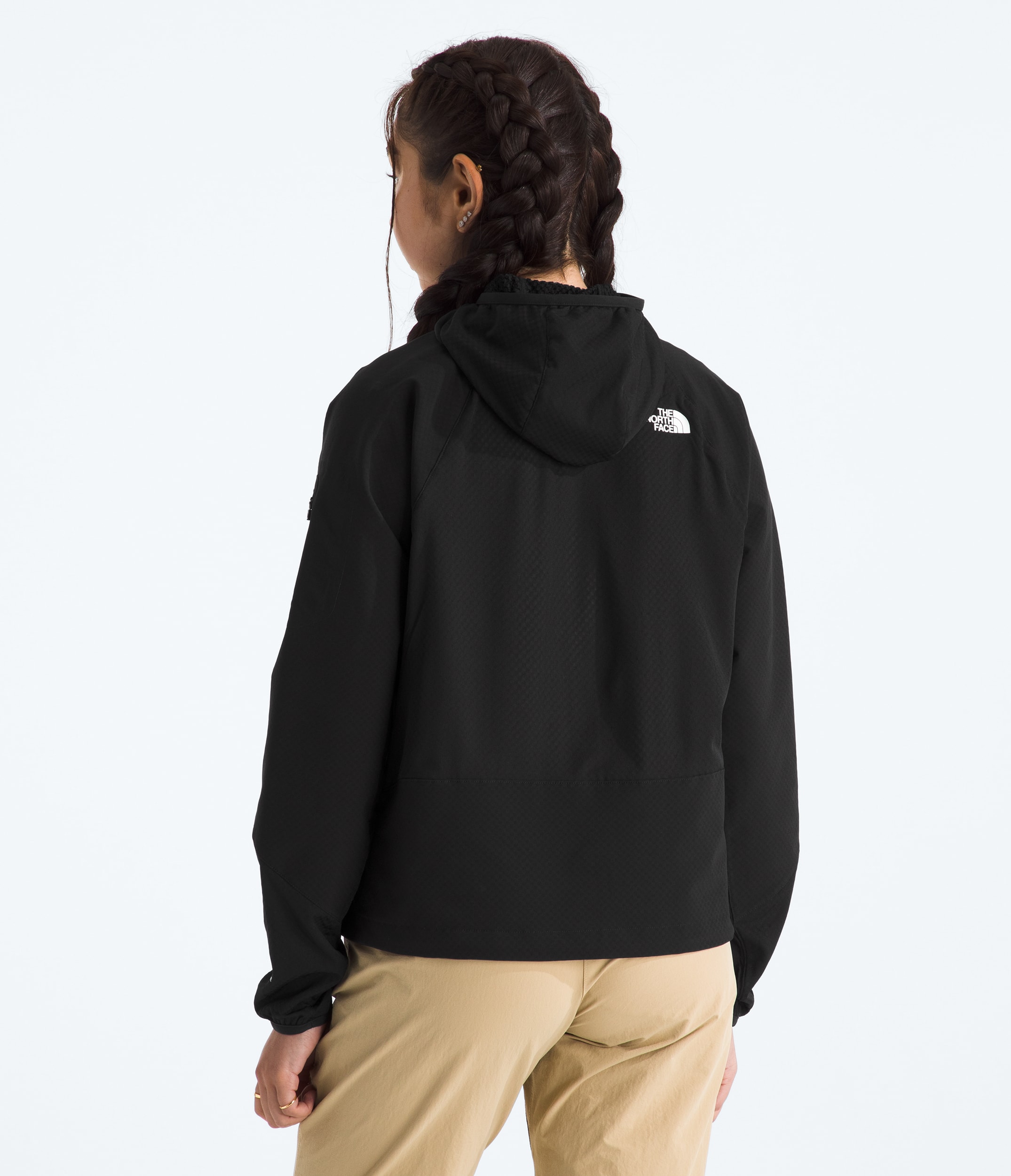 Womens Tek Approach FUTUREFLEECE Hooded Jacket TNF BACK
