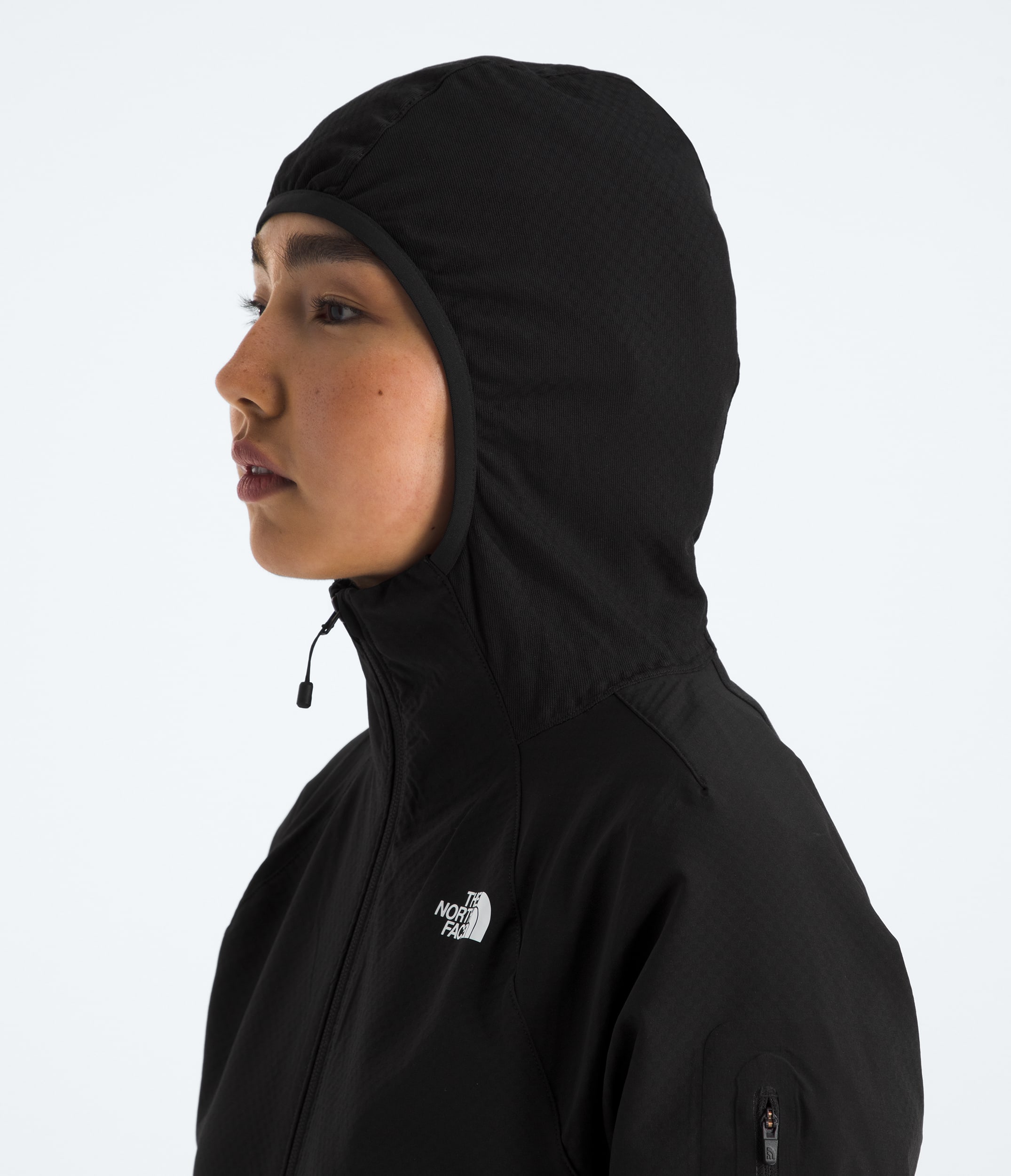 Womens Tek Approach FUTUREFLEECE Hooded Jacket TNF MODELHOOD2
