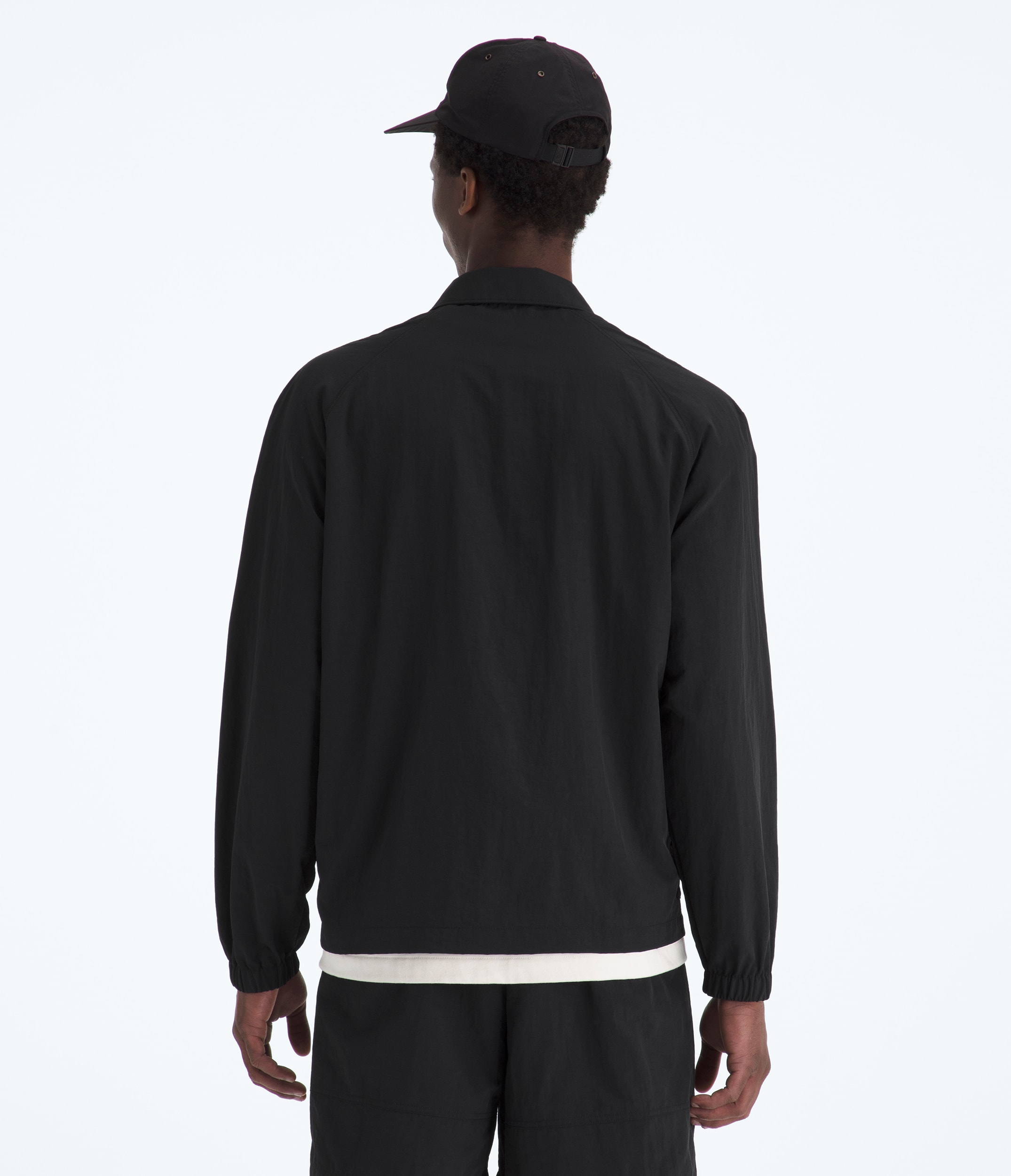 Mens TNF Red Box Nylon LongSleeve Shirt TNF BACK