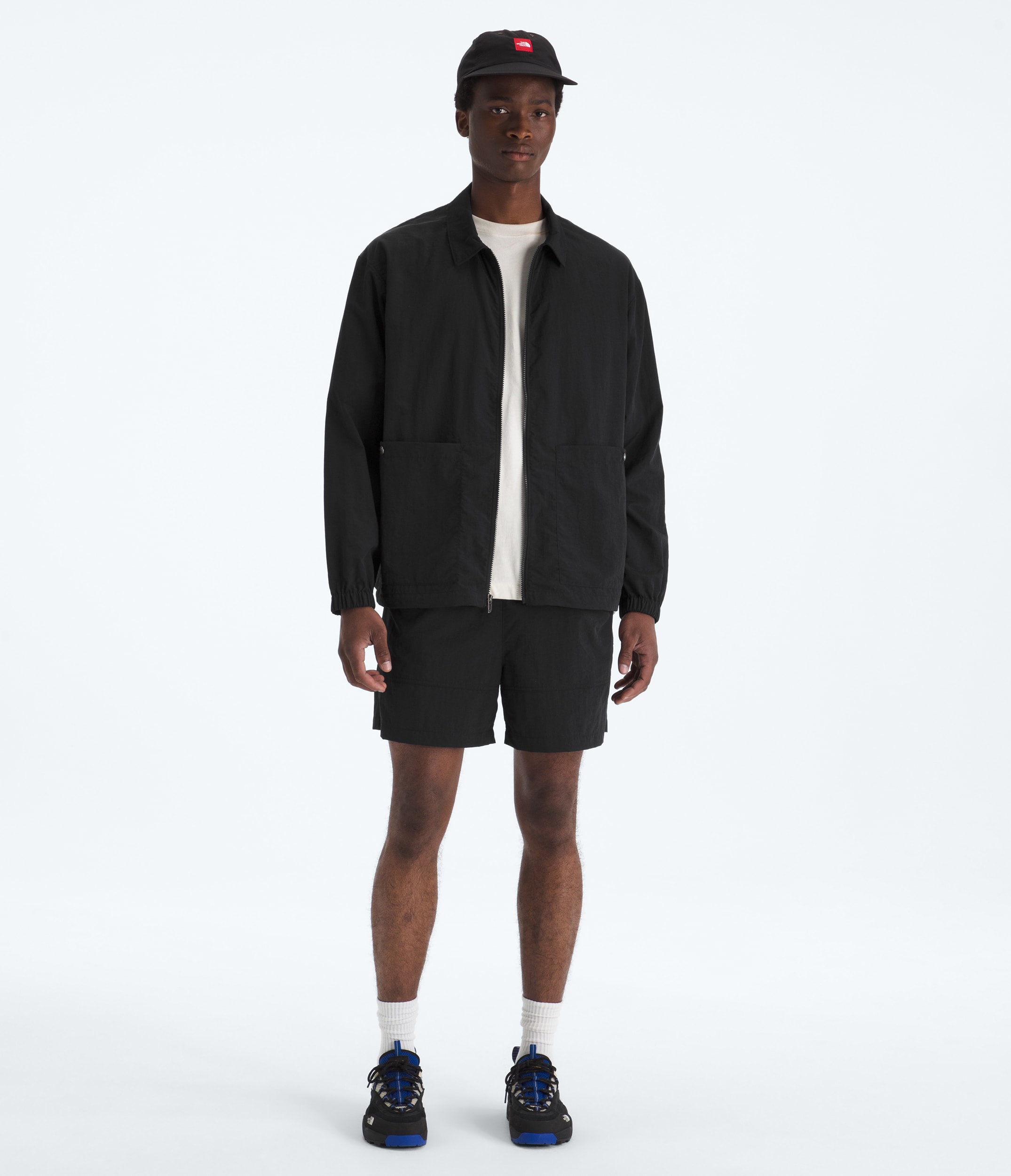 Mens TNF Red Box Nylon LongSleeve Shirt TNF HERO2