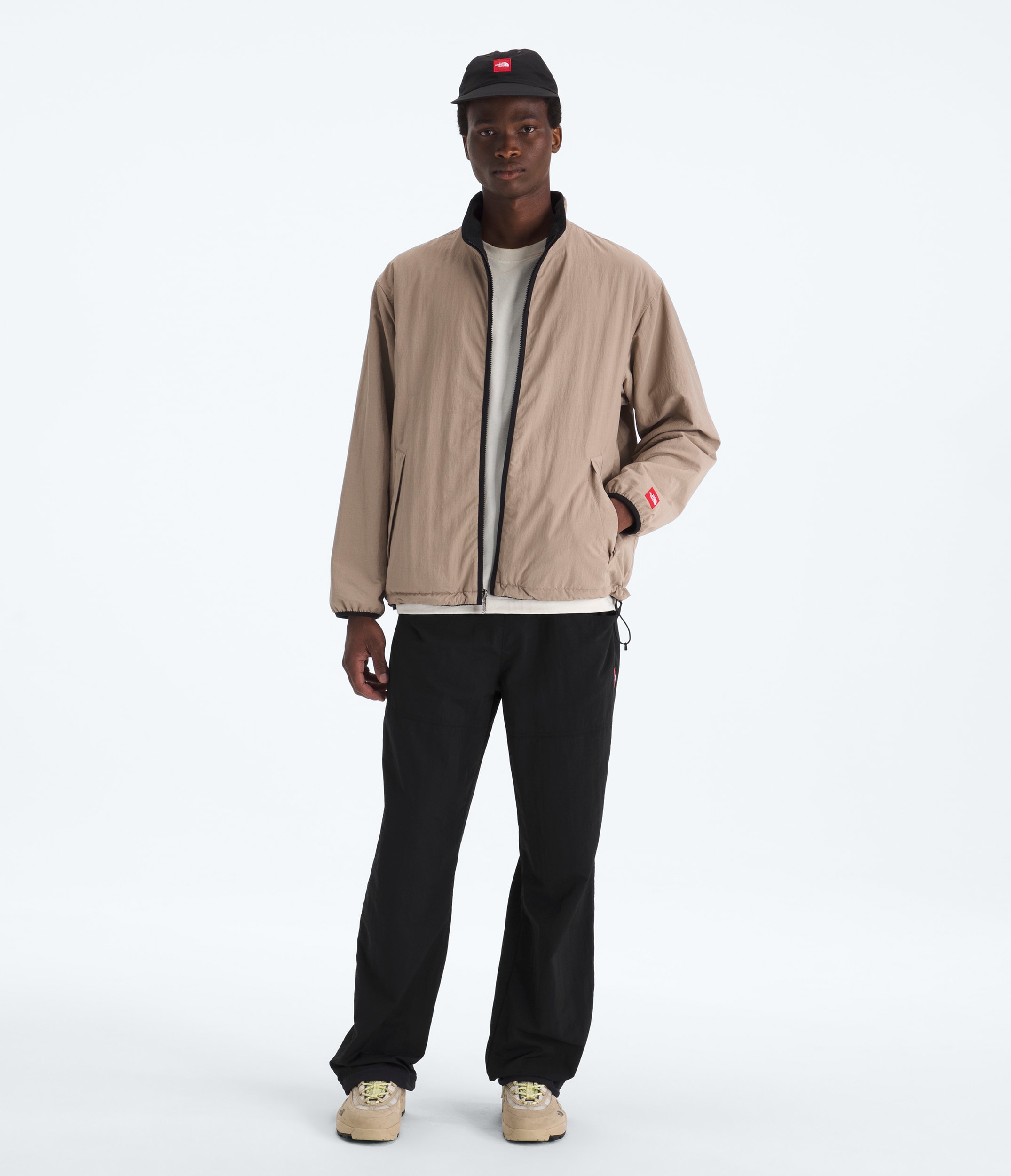 Mens TNF Red Box Nylon Belted Pants TNF HERO2