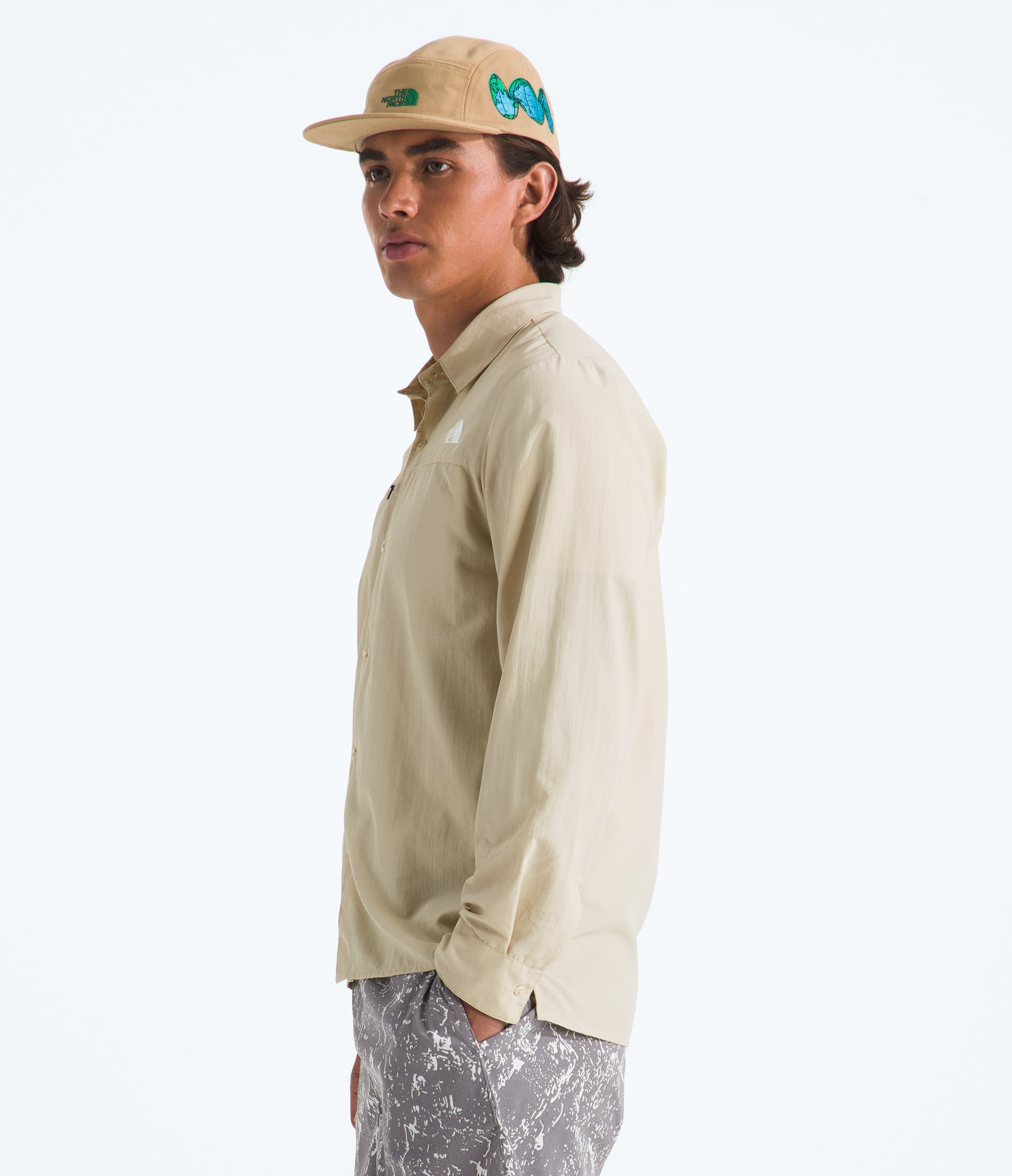 Mens Packable LongSleeve Shirt TNF MODEL34