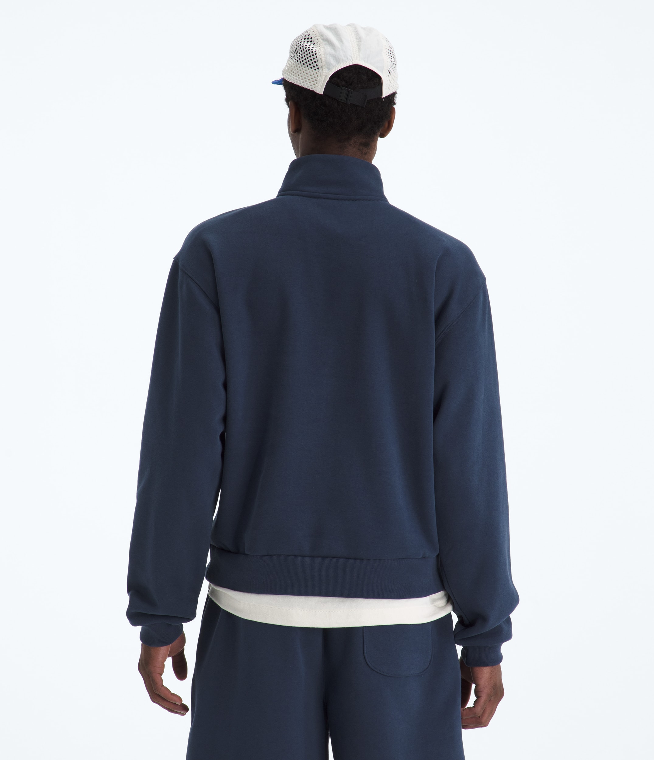 Mens TNF Red Box Half Zip TNF BACK