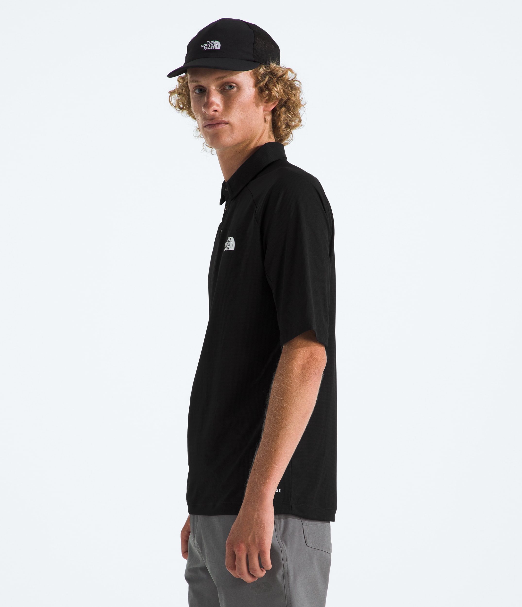 Mens LIGHTRANGE Packable ShortSleeve Polo TNF MODEL34