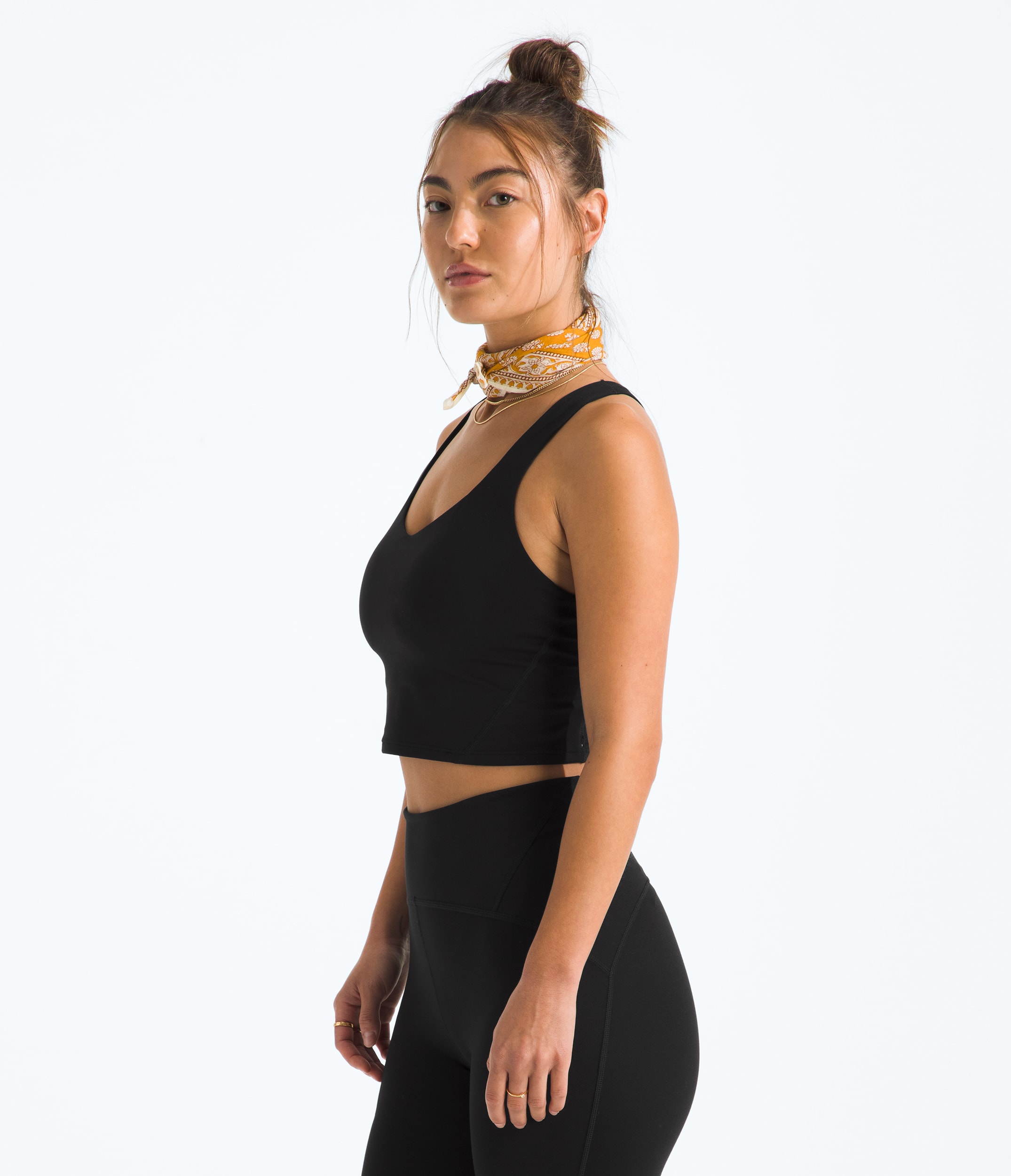 Womens Jaida Long Line Bra TNF TNF Black MODEL34