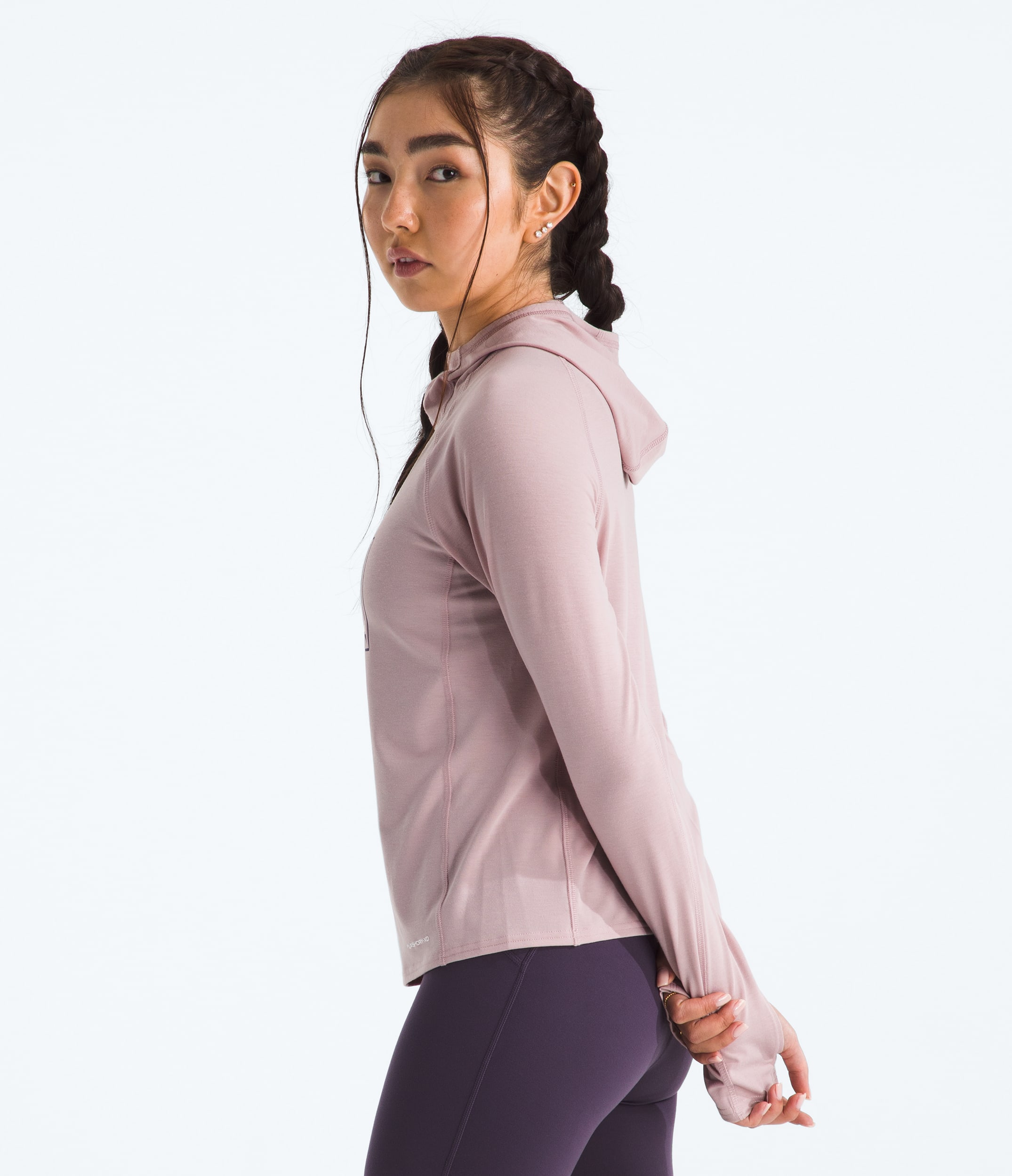 Womens Adventure Explore Pin Hoodie TNF MODEL34