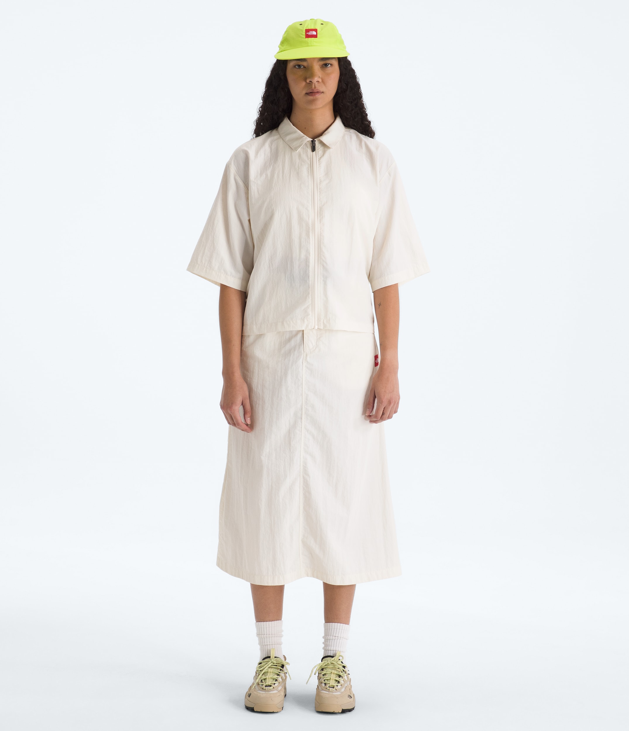 Womens TNF Red Box Nylon ShortSleeve Shirt TNF HERO2