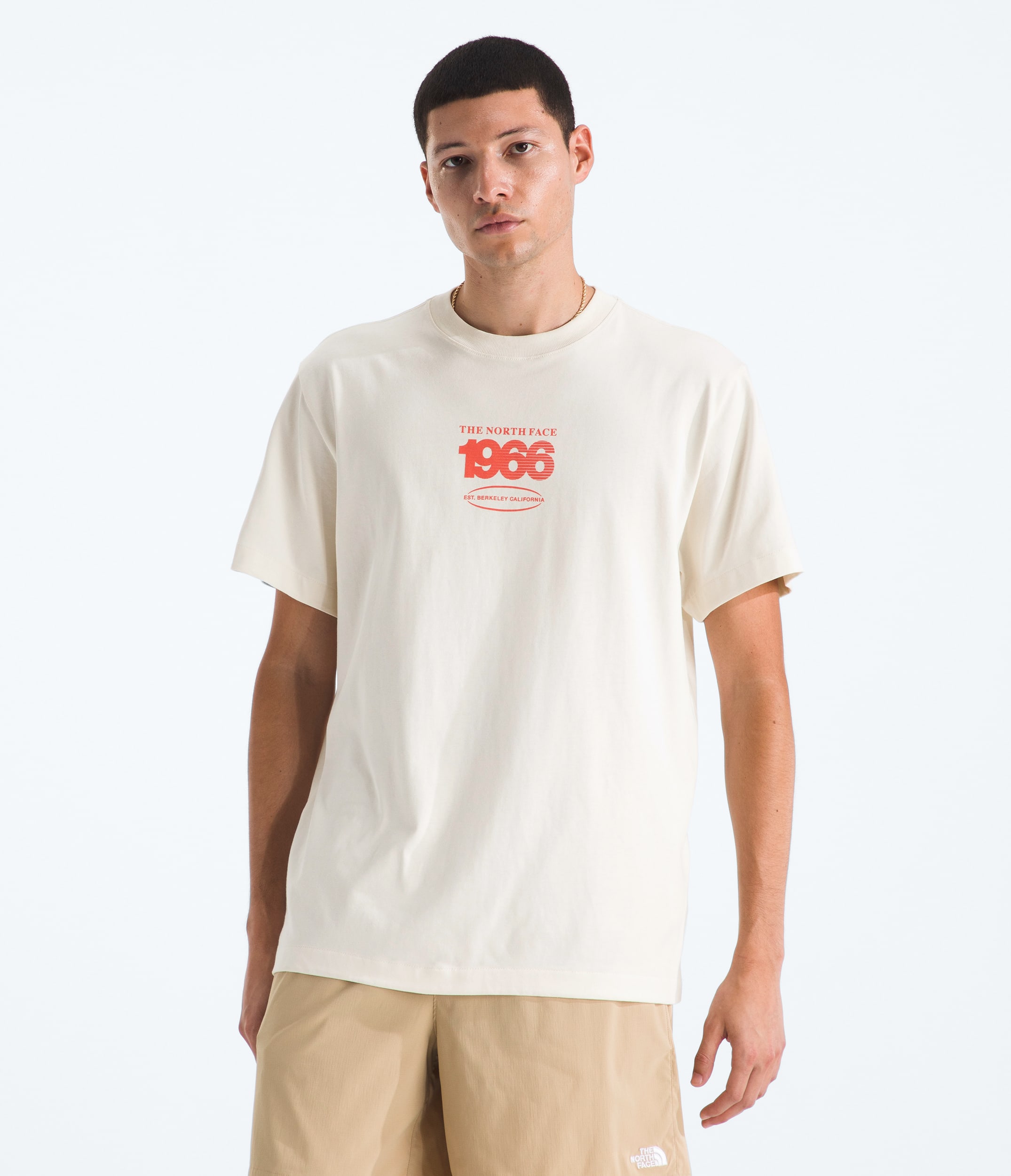 Tshirt imprim  manches courtes dcontract Track Relaxed pour hommes TNF HERO