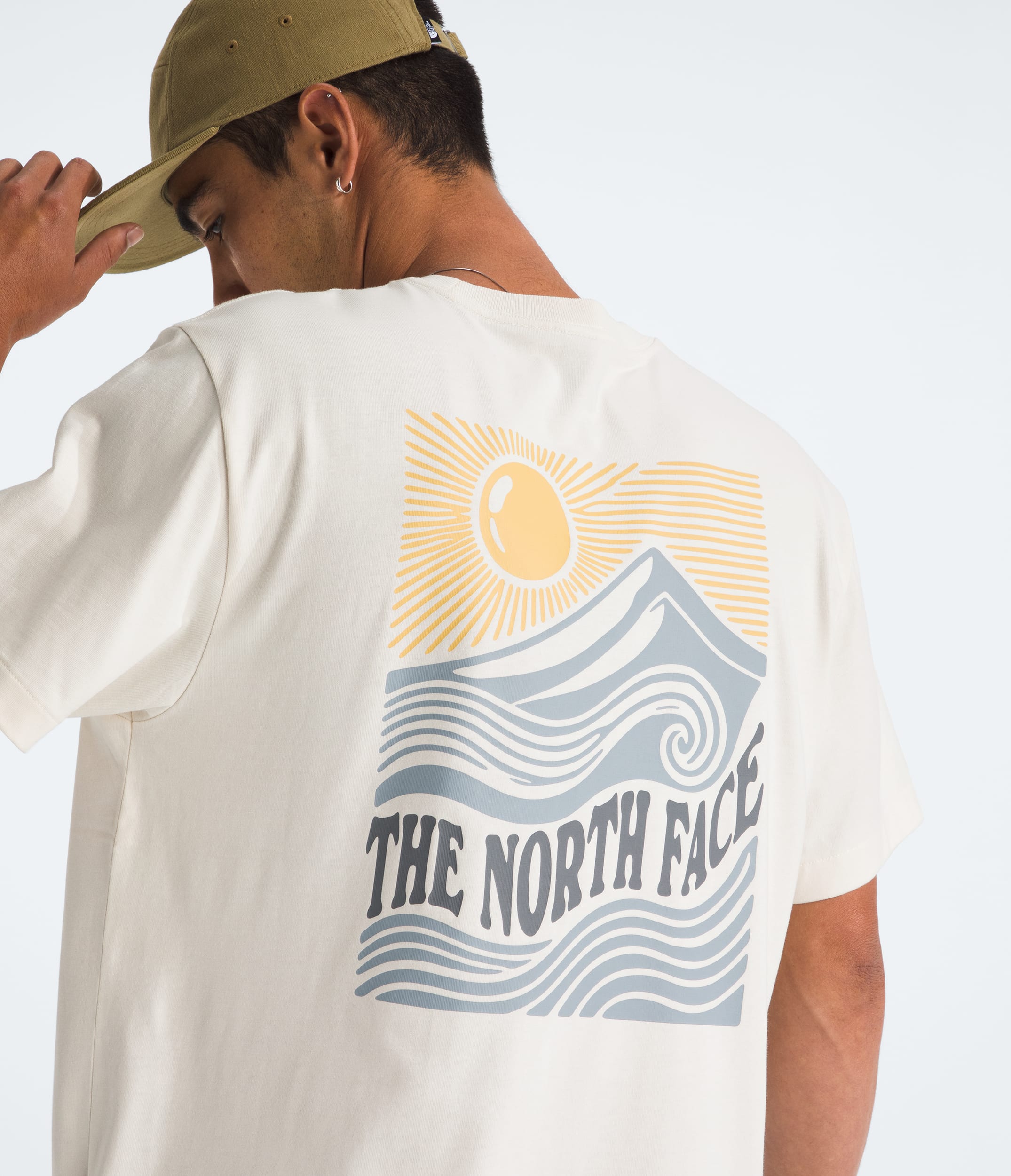 Tshirt imprim  manches courtes dcontract Mountain Escape pour hommes TNF HERO2