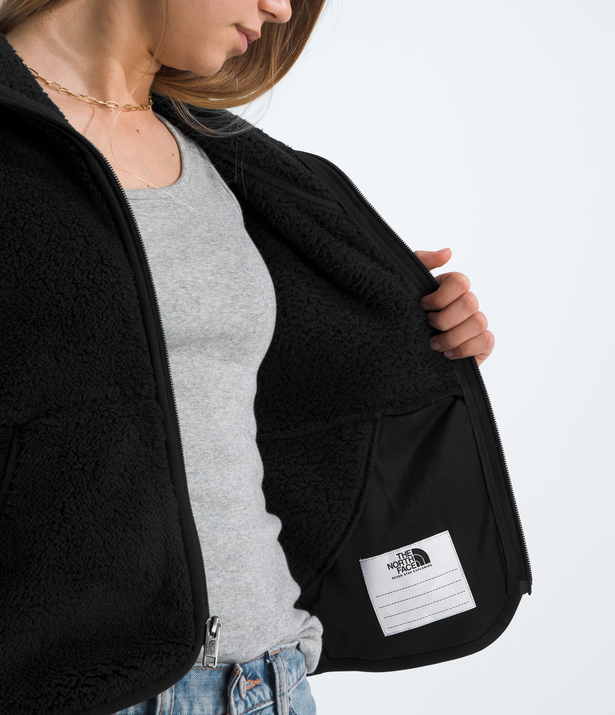 Girls Cabin Fleece FullZip Jacket TNF MODELINT