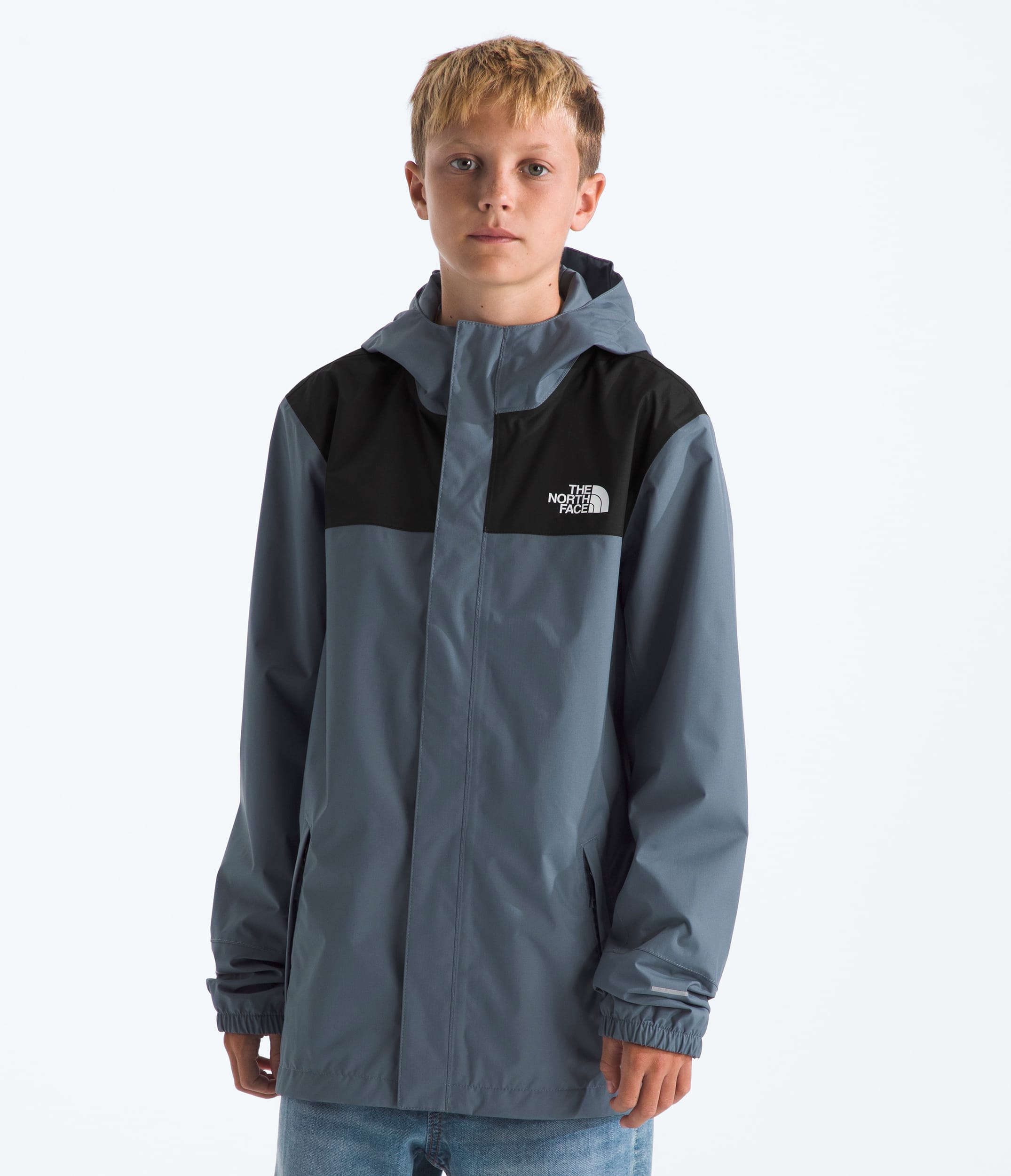 Boys Antora Rain Jacket TNF Granite Grey HERO